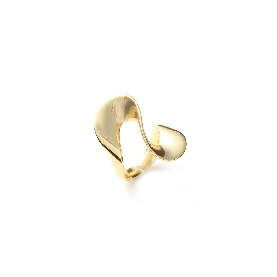 Anello Unoaerre Line in bronzo dorato finitura lucida 2626