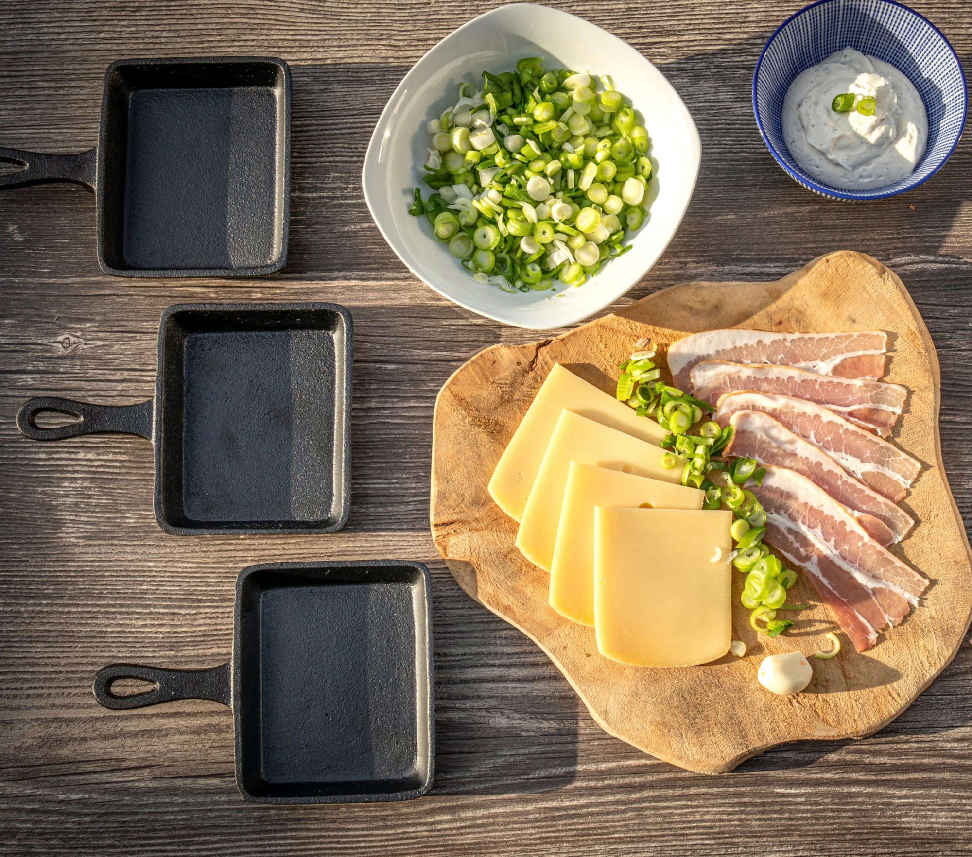 Raclettepfännchen Gusseisen Raclette Pfännchen (6 Stück), 12,5 x 18 cm, Grillzubehör