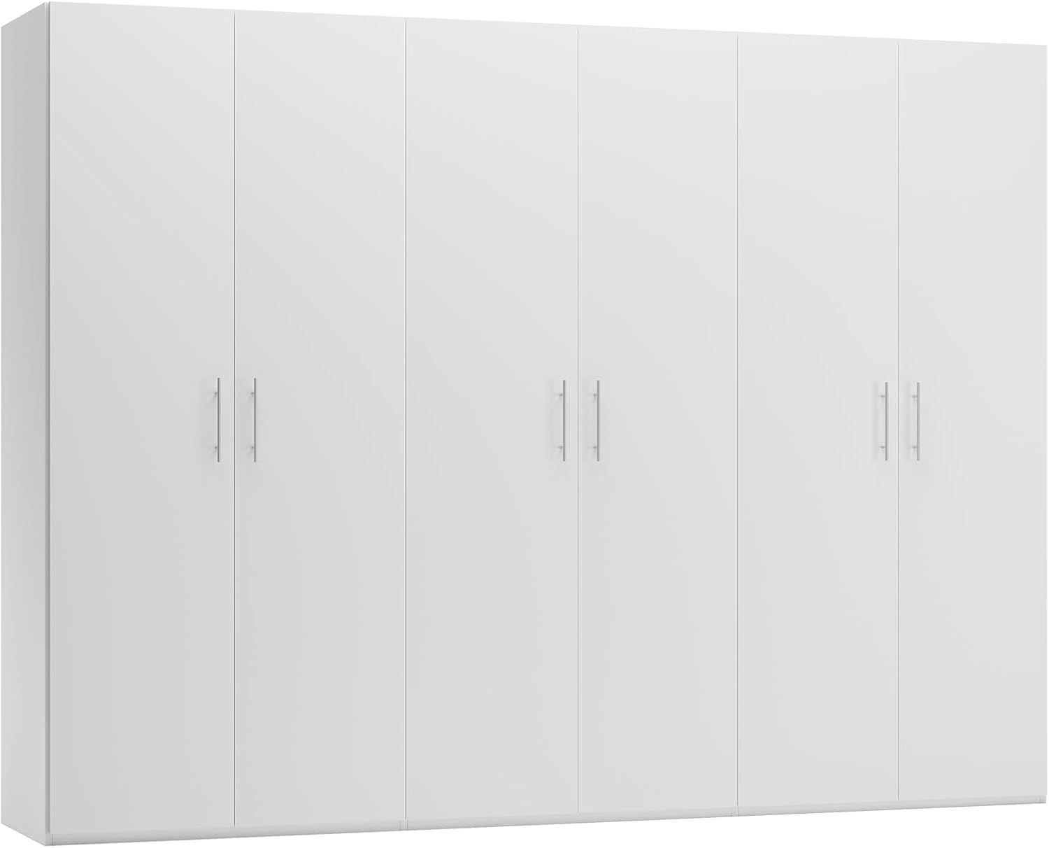 My Brand Germanvox Swift Wardrobe with 6 Doors Bedroom Matt White Made in Italy L.270 D.53 H.202 cm