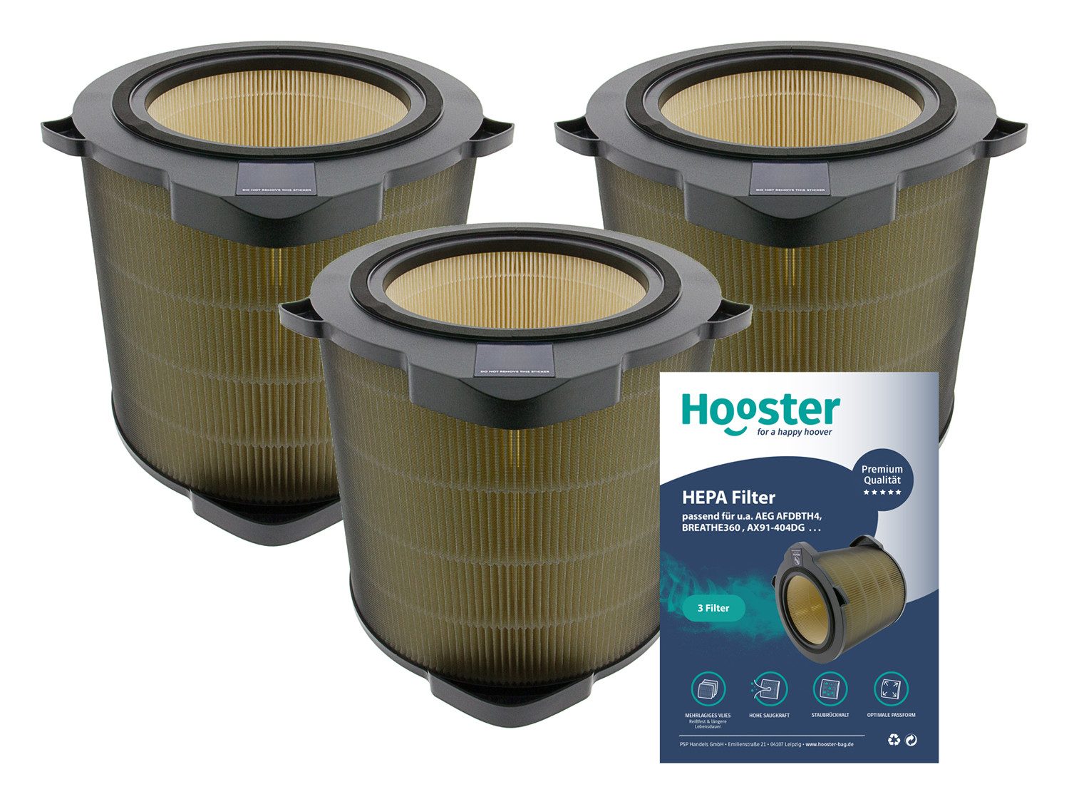 Luftfilter 3er Set Filter kompatibel mit AEG Luftreiniger AX91-404DG