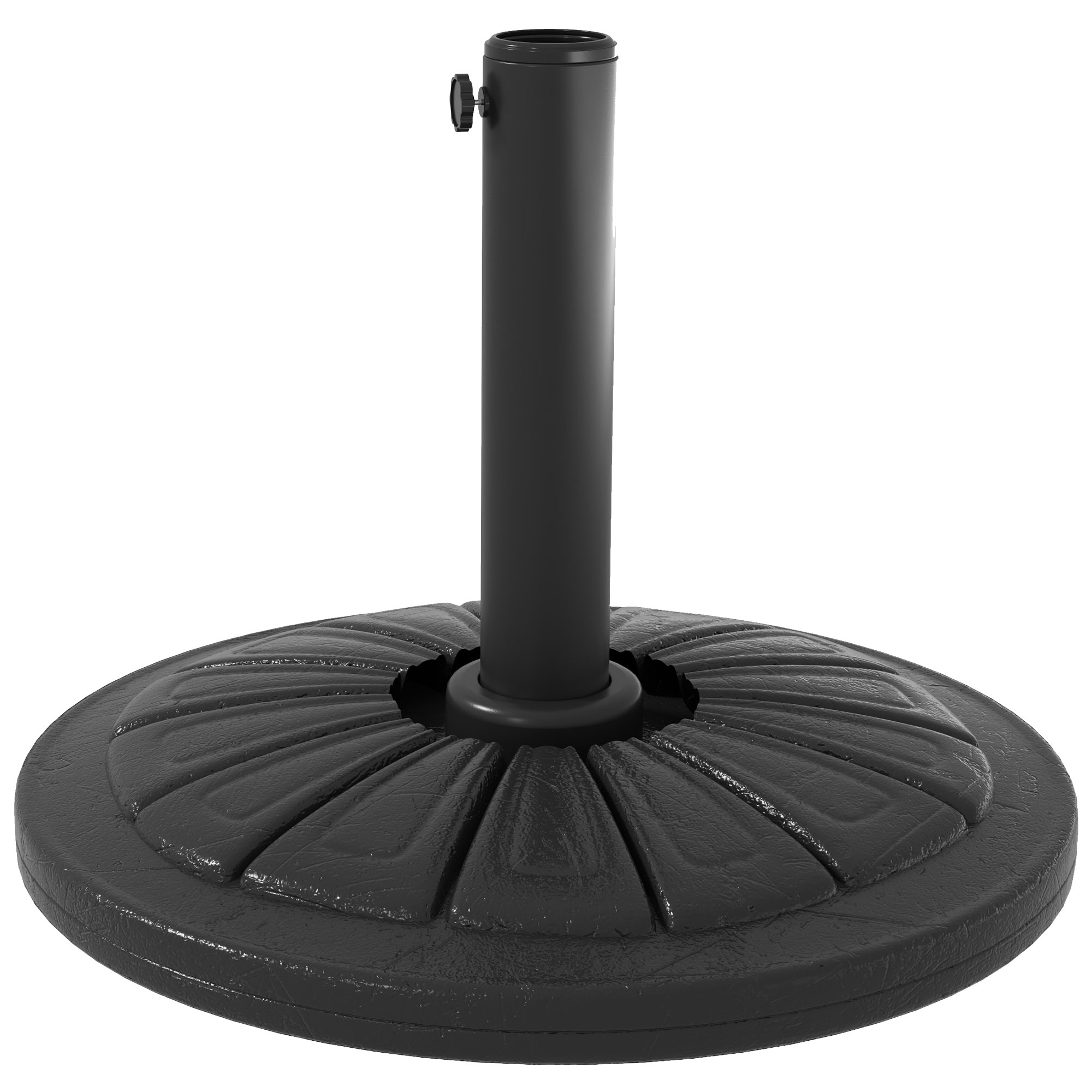 Outsunny Sonnenschirmständer Ø43cm, 13kg Zementfüllung für Pfosten von 38mm und 48mm, Schwarz