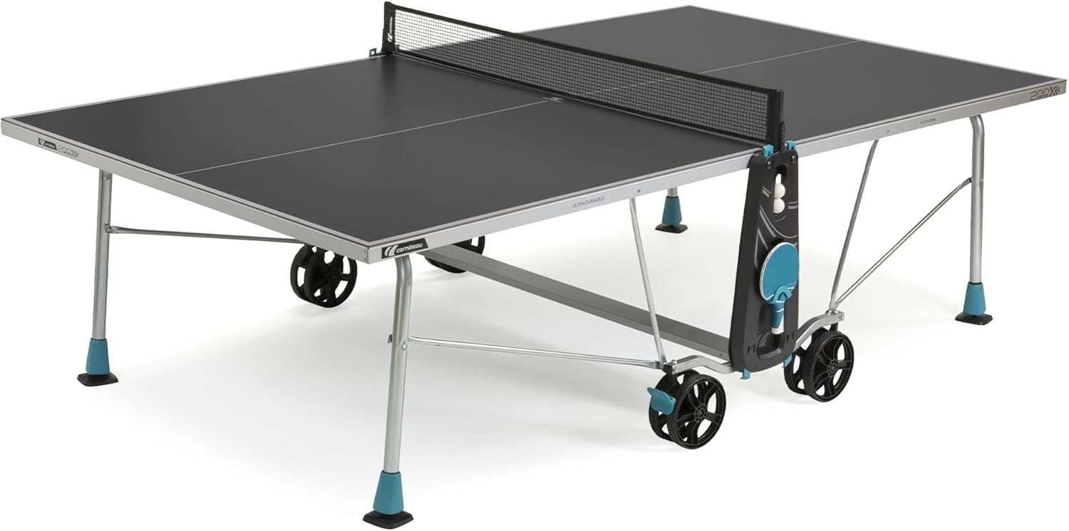 Cornilleau - Tavolo da ping pong per esterni 200X - Tempo libero da giardino - FFTT - Blu o Grigio