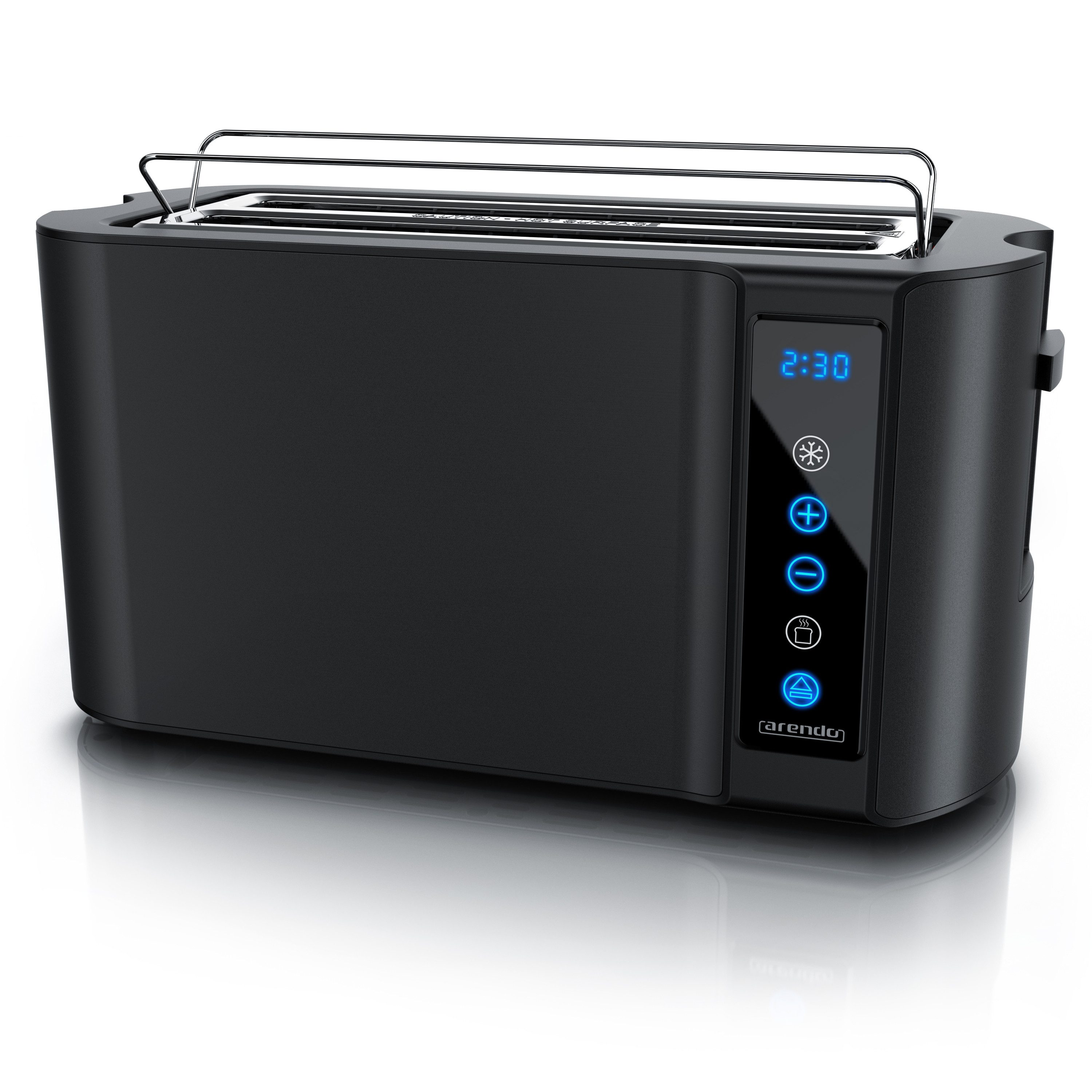 Toaster Wärmeisoliertes Doppelwandgehäuse, Display mit Restzeitanzeige