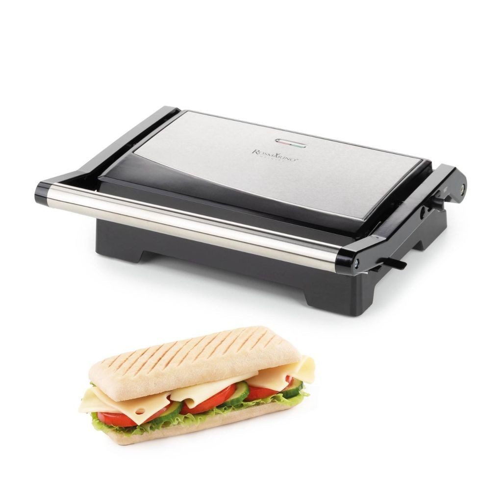 2-in-1-Sandwichmaker Vielseitiger 2in-1 Sandwich-Toaster & Minigrill: Grillplatte Kompakt