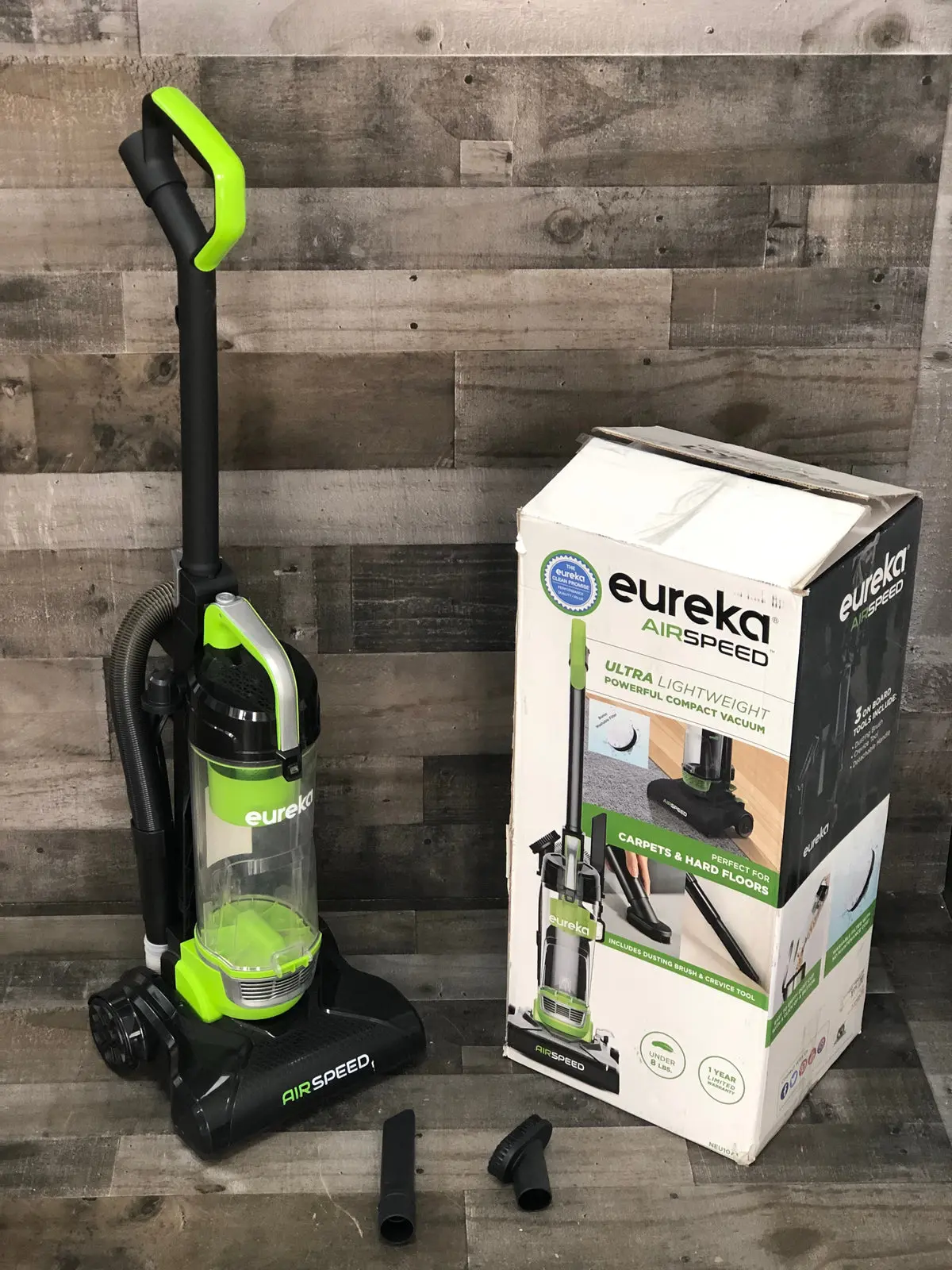Eureka Powerful Bagless Upright Carpet and Floor Airspeed Ultra Lightweight Vacuum Cleaner, w/Replacement Filter, Green