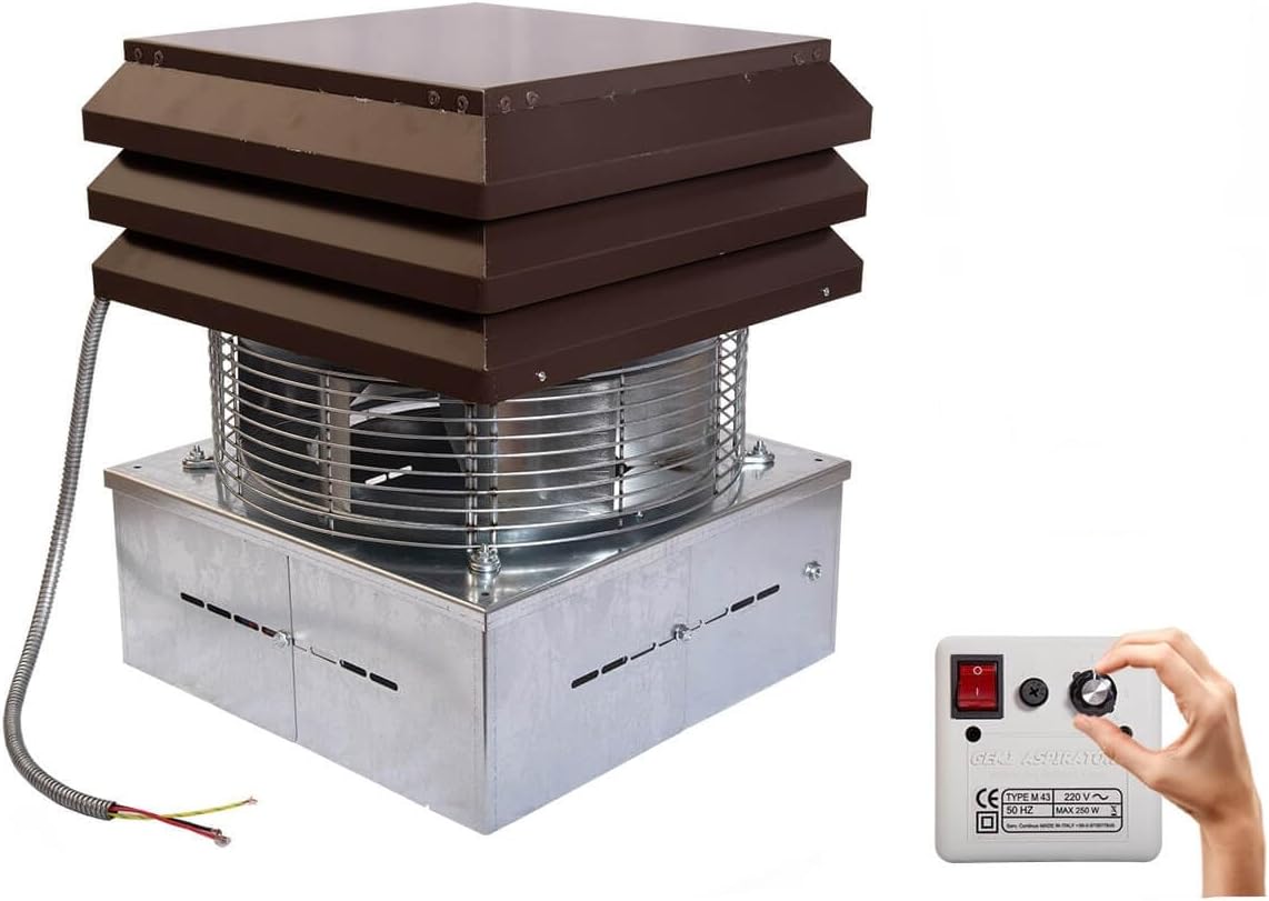 Gemi Elettronica Aspiratore Base per Camino con Regolatore 6 Velocità