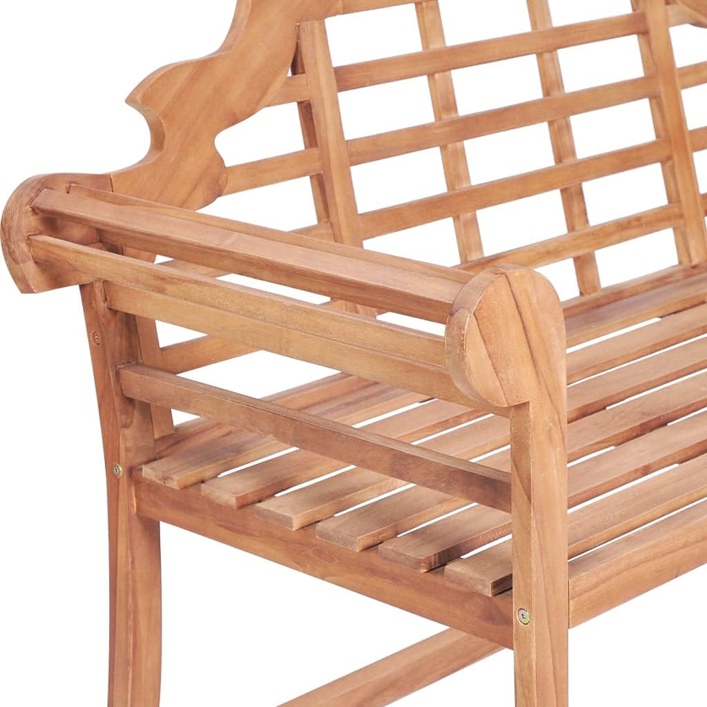 vidaXL Garden Bench 127 x 58.5 x 92.5 cm Solid Teak Wood