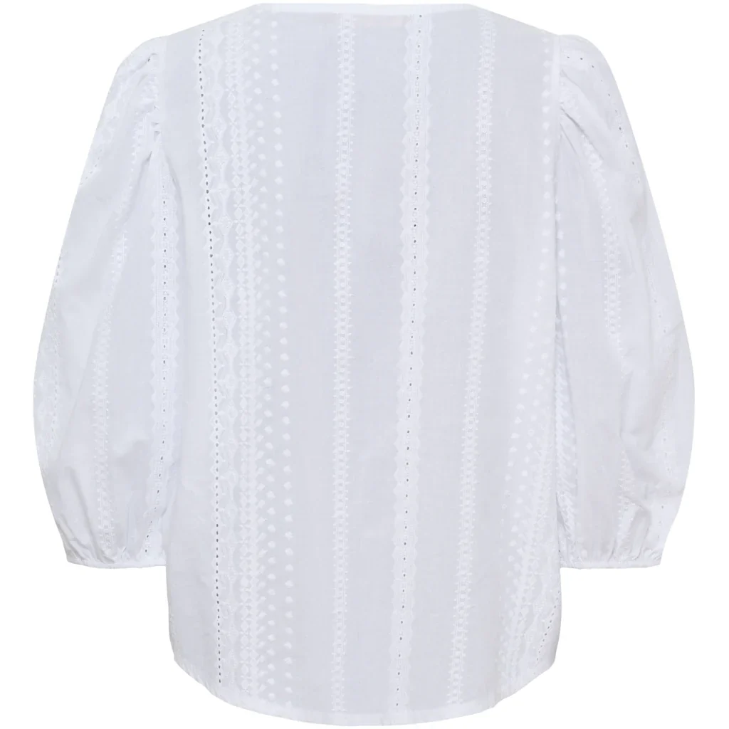 Valessia Embroidered Blouse �C White | Women's Luxury Cotton Top