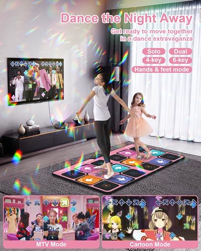 Acelufly flanella Tappetino da ballo per ragazze di 4 5 6 7 8 9 10  anni, tappetino antiscivolo e morbido esercizi per la TV con telecamera, regalo per feste di famiglia/compleanno per bambini, adulti : Amazon.it: Giochi e giocattoli
