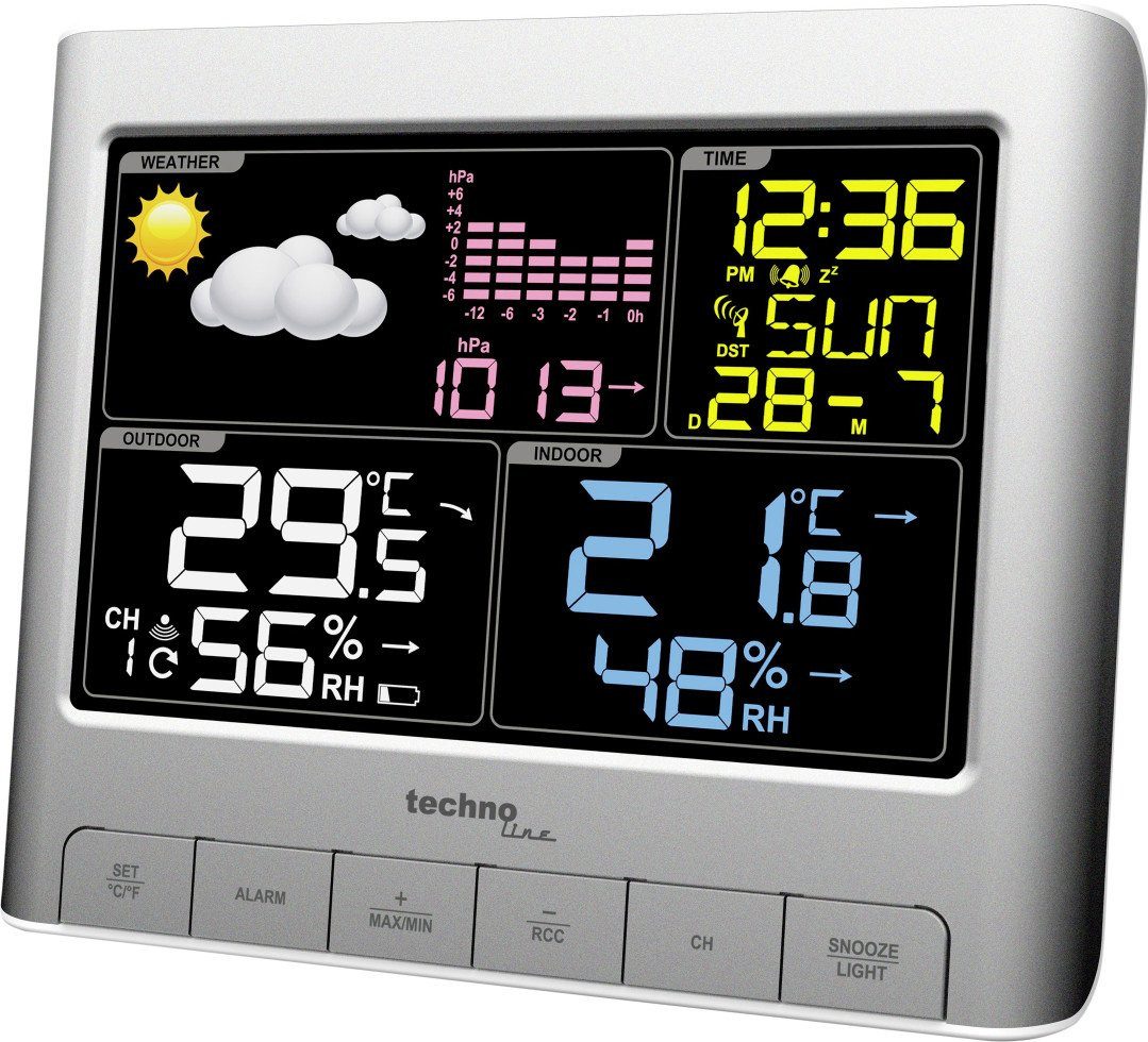 Wetterstation Technoline Wetterstation WS 6449 silber