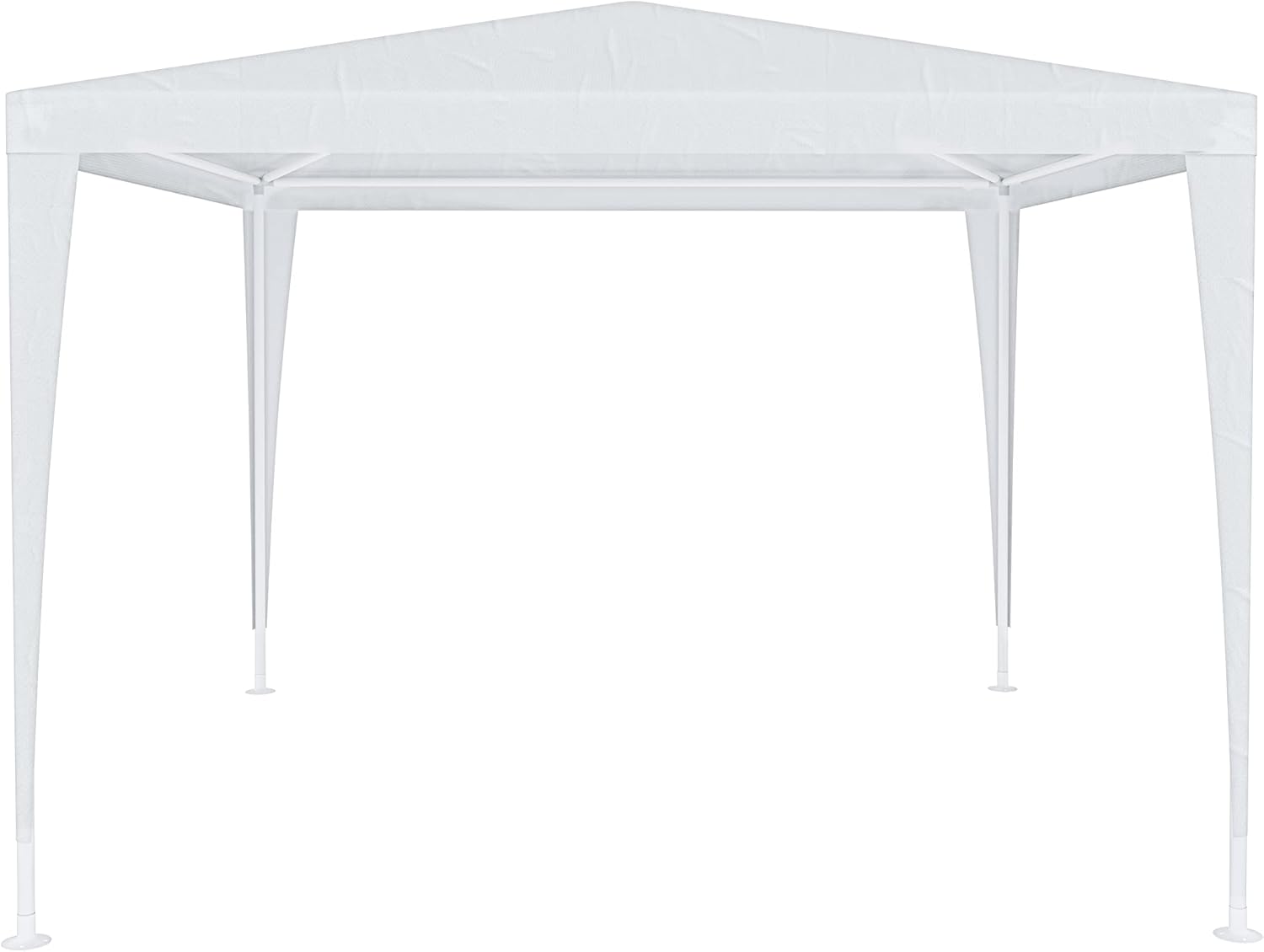 Gazebo 3 x 3 m Steel Structure PE Cover 110 g/m2 Waterproof Water Repellent UV Sun Rays Parasol Tent for Fairs Pic Nic Outdoor Camping Garden Pool (White)