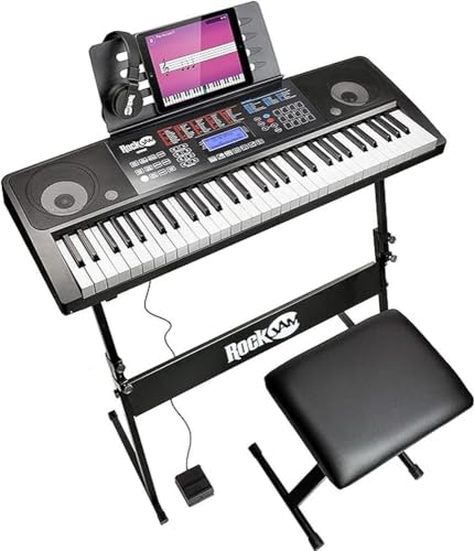 RockJam Kit pianoforte tastiera RockJam a 61 tasti con display touch : Amazon.it: Strumenti Musicali