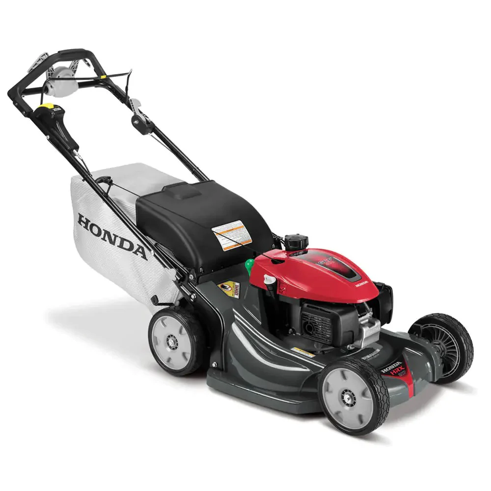 Honda 21-inch Nexite self-propelled mower deck �C Versamow 4-in-1 system �C hydrostatic drive �C electric starter �C GCV200 engine with Roto-Stop