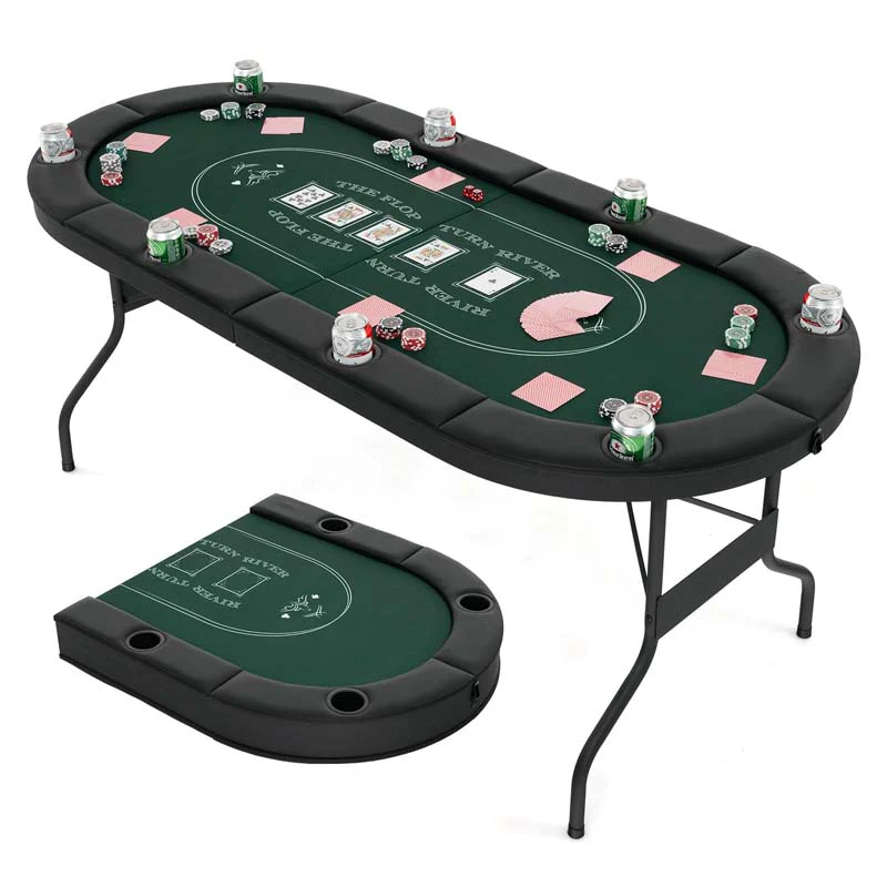 8-Player Foldable Poker Table, 72