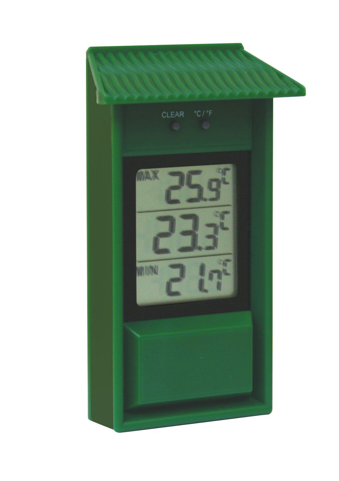 Wetterstation Max.-Min.-Thermometer für drinnen und draußen, grün