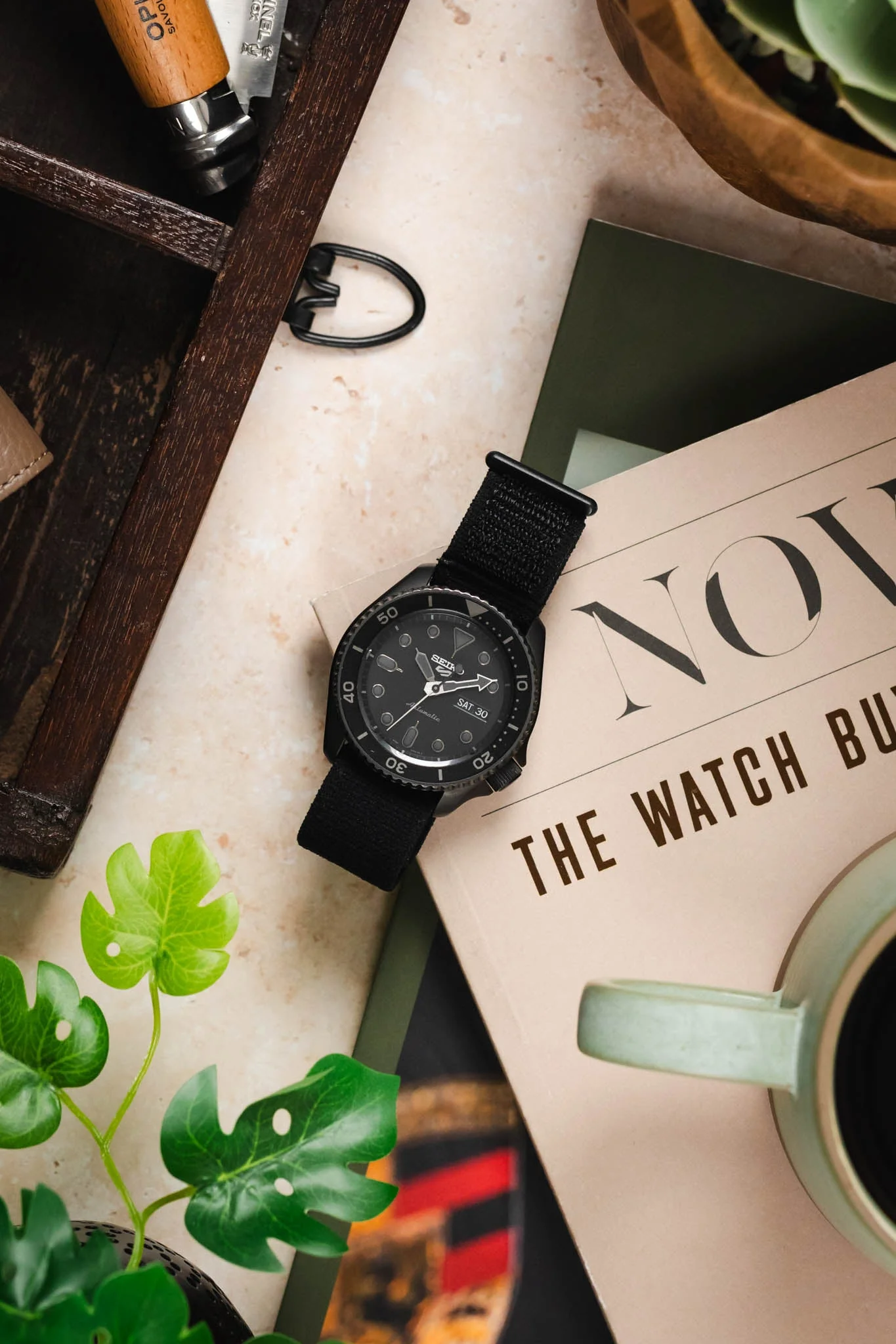 Hirsch VOCEM Fabric Watch Strap in BLACK