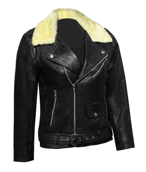 Helen Womens Shearling Bikers Jacket