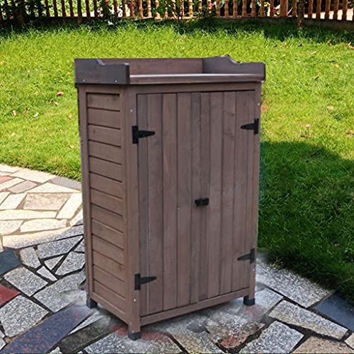 Capanno da giardino in legno, per esterni, balcone, antipioggia, armadietto per attrezzi per l'organizzazione di cortili (marrone, 66 x 40 x 104 cm) : Amazon.it: Giardino e giardinaggio