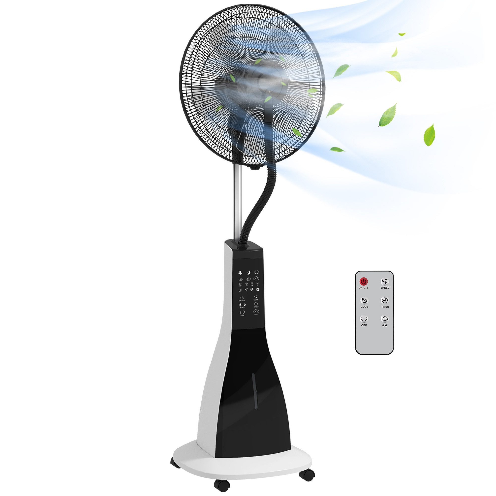 Standventilator 2-in-1 Ventilator mit Befeuchter, 3 Geschwindigkeiten