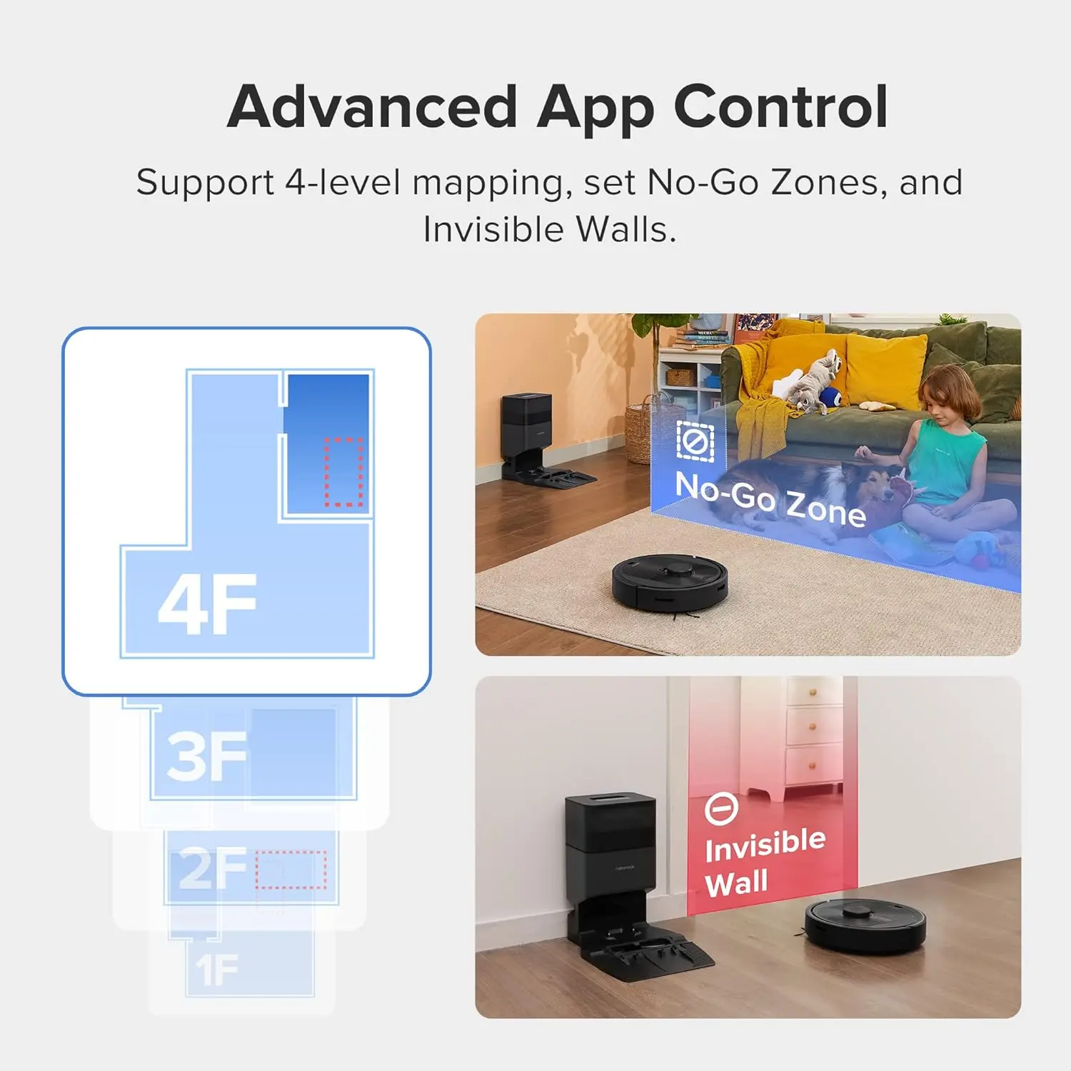 Roborock Q5  Robot Vacuum, Self Empty Dock, 2700Pa Suction, LiDAR, Alexa Compatible, Ideal for Hard Floors & Pet Hair