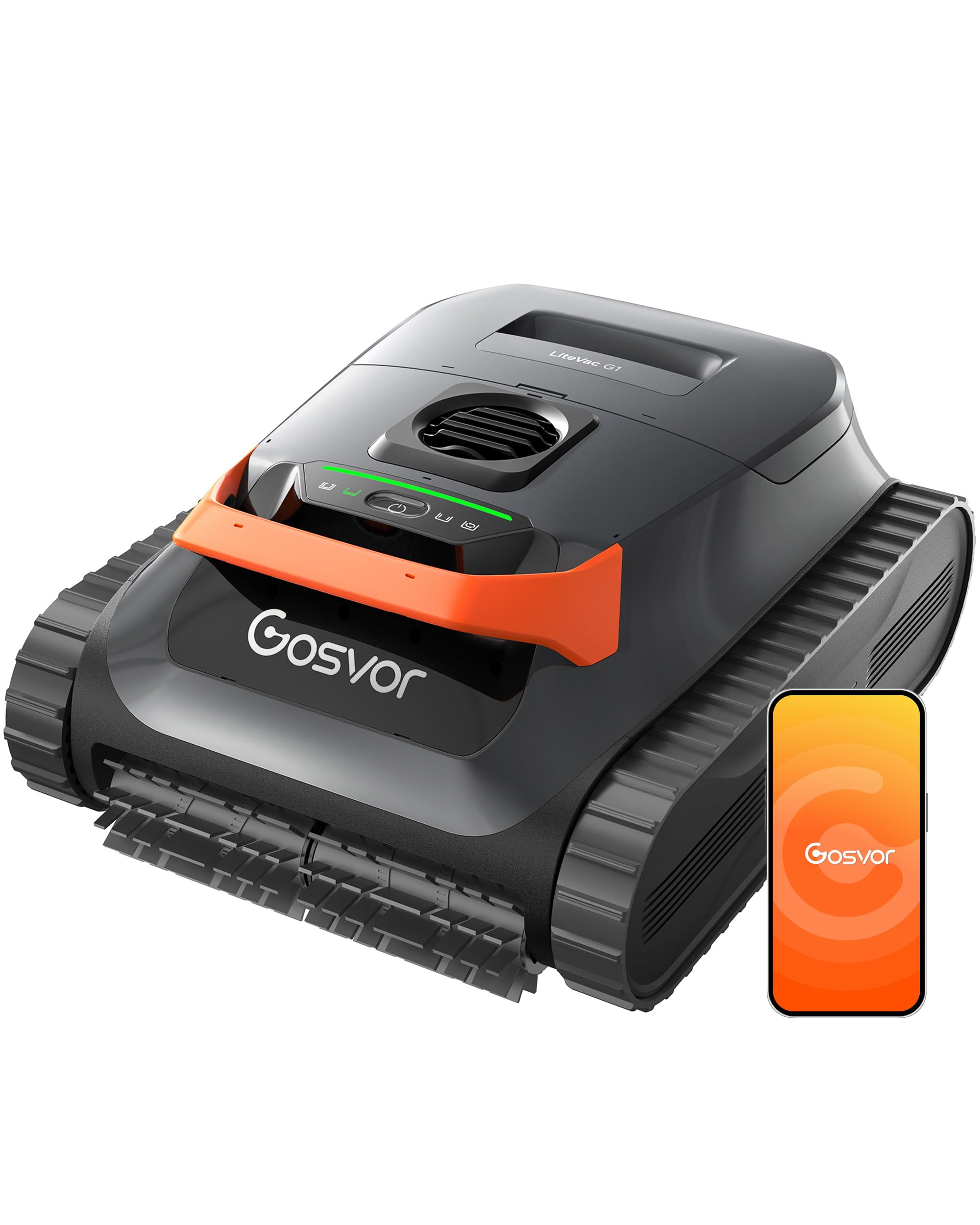 Akku Poolroboter LiteVac G1-GS für Wand, Boden und Wasserlinie, 4-in-1 Reinigung bis 200 m², 200 Min. Laufzeit, 6,9 kg, 3 μm Filter