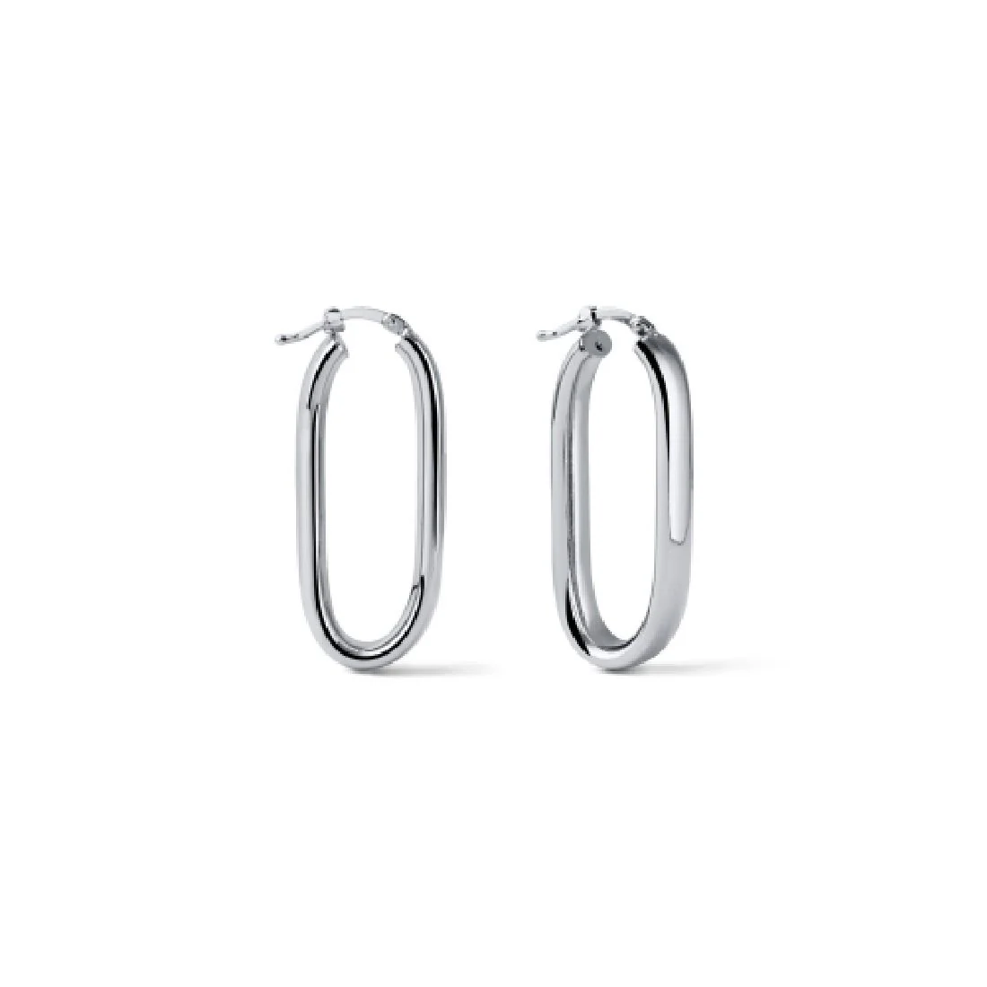 Orecchini Unoaerre a cerchio ovale allungato argentati 2688