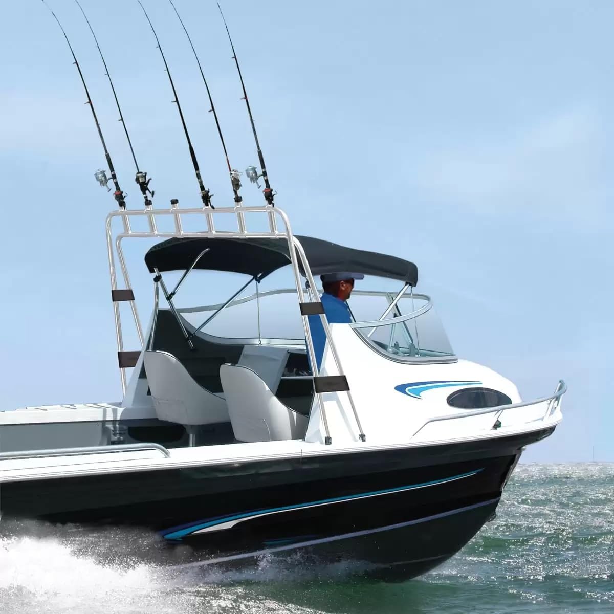 Oceansouth Klappbares Angelrutenrack Aluminium