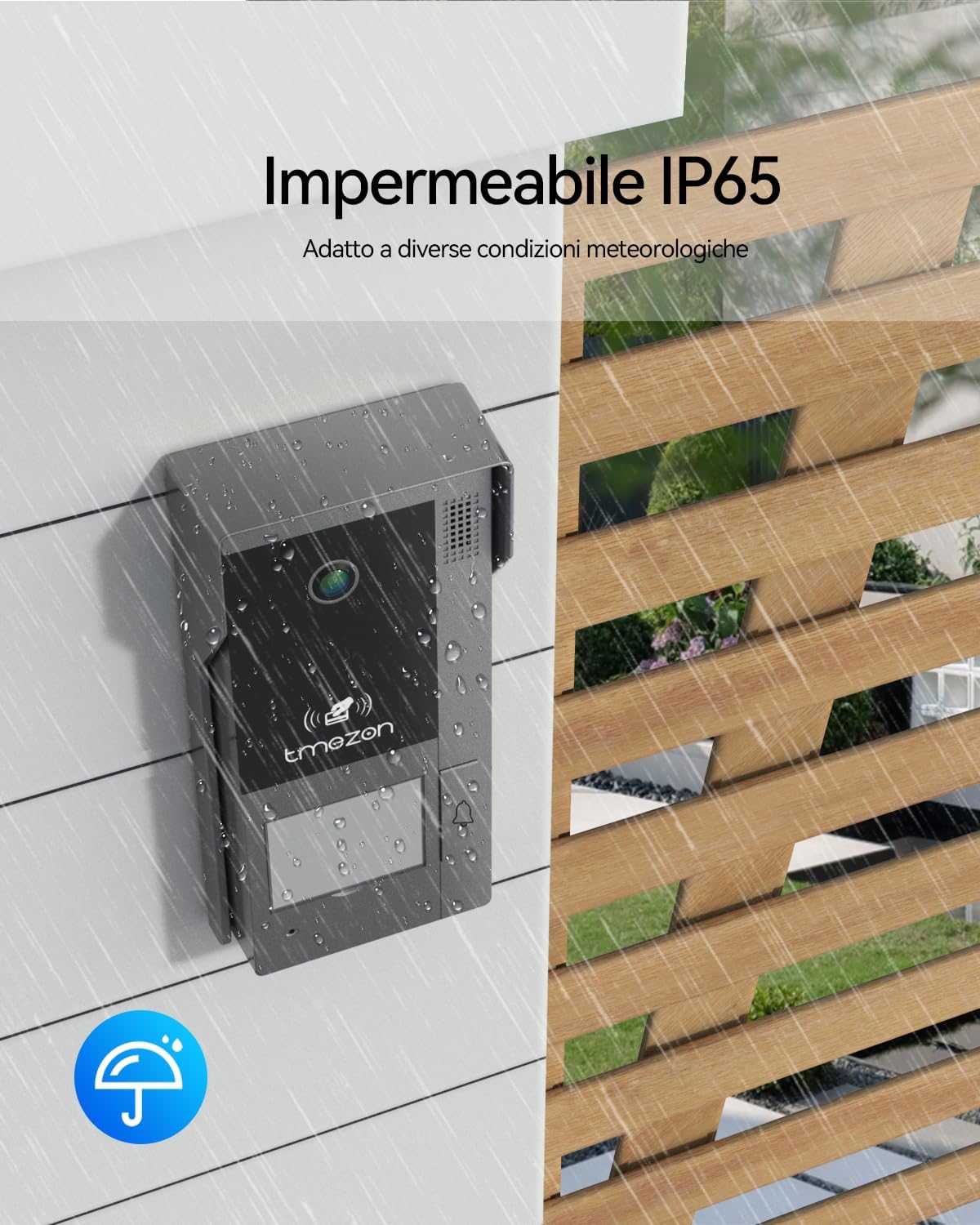 TMEZON Videocitofono Wifi Smart 2 Fili Video Citofoni M790,1080P monitor e Campanello Esterno con Telecamera,APP/Carta RFID Unloc,Rilevamento del Movimento Umano