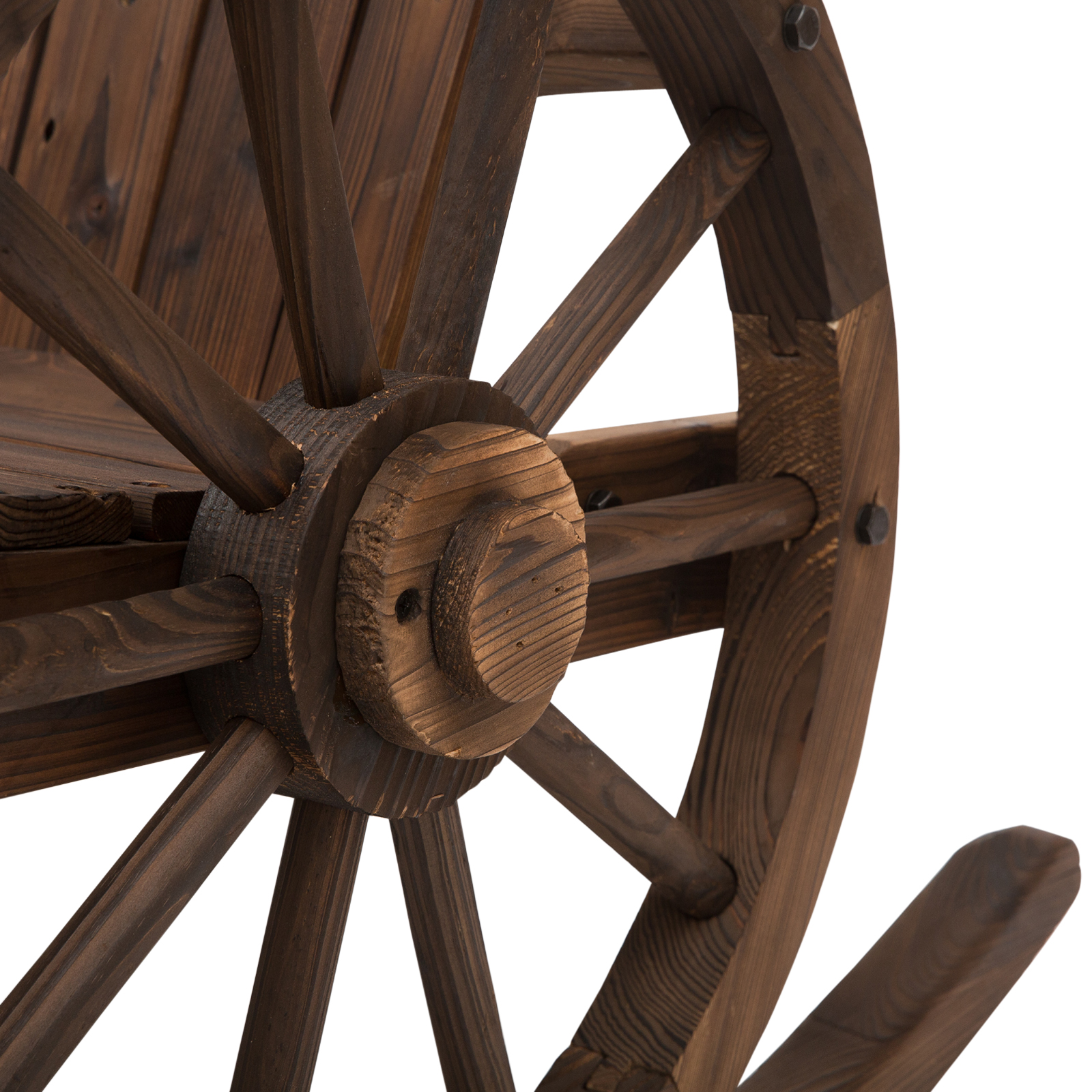 Schommelstoel relaxstoel tuinstoel schommelstoel wieldesign hout bruin