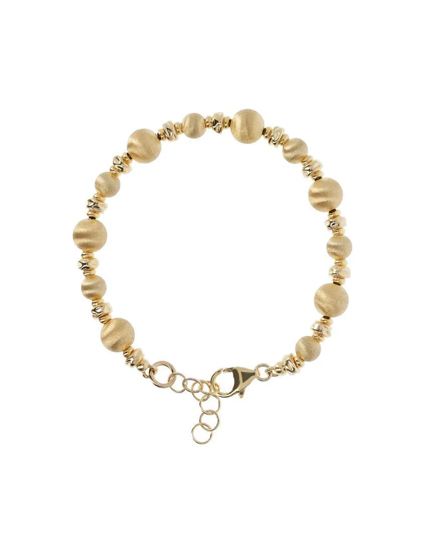 Bracciale Etrusca Gioielli dorato biglie satinate WSET00500.YG