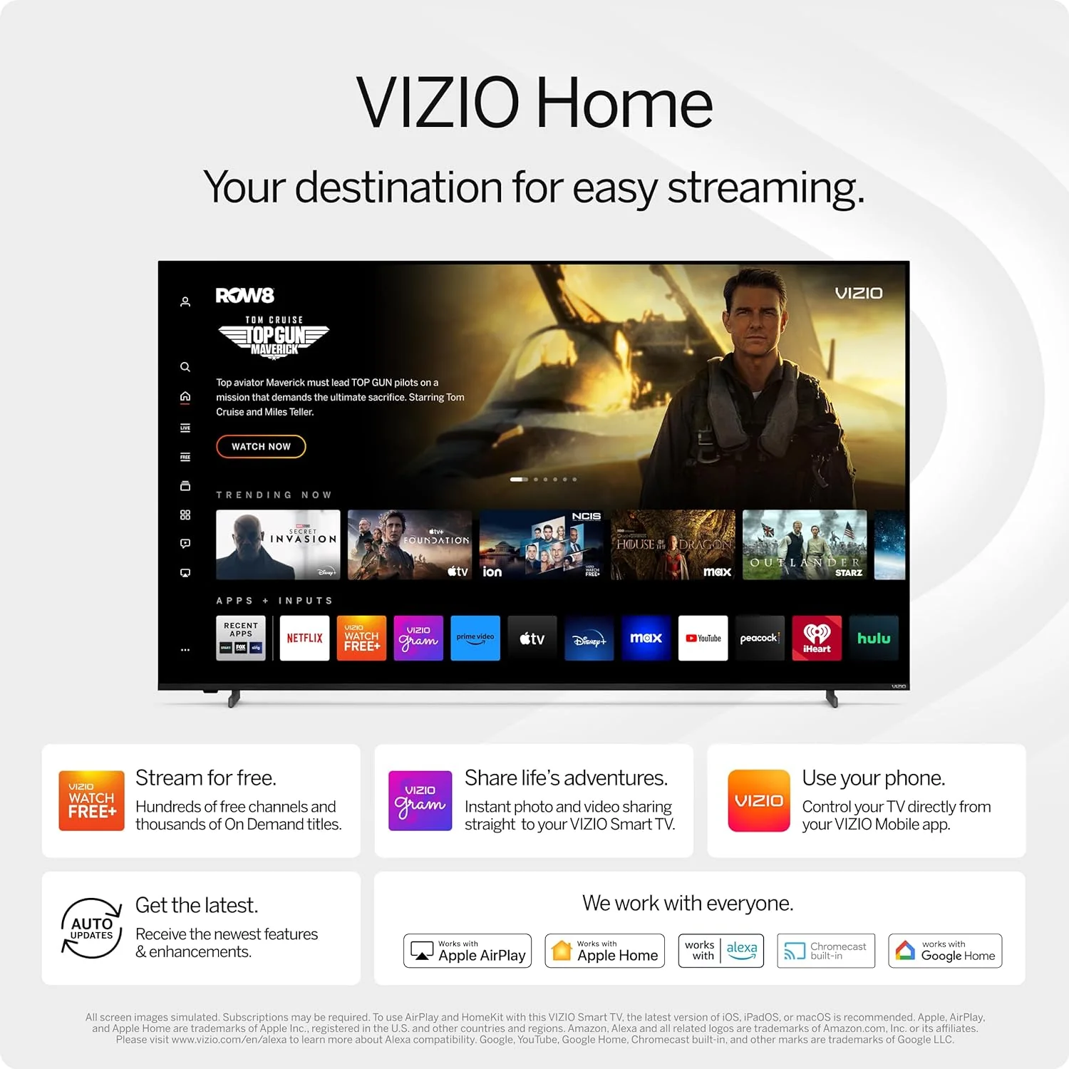 VIZIO 50′′ 4K Resolution HDR Smart TV