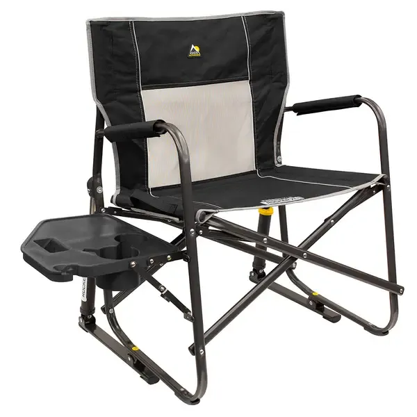 GCI Outdoor Freestyle Rocker XL Chair with Side Table, 400 lb Capacity, Spring Action Rocking