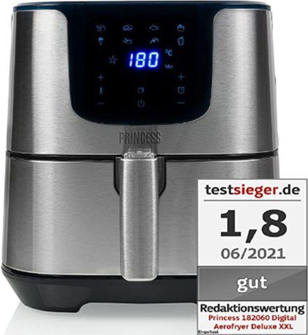 Heißluftfritteuse 182060, Digitale Deluxe XXL, Edelstahlgehäuse, 5.5 L
