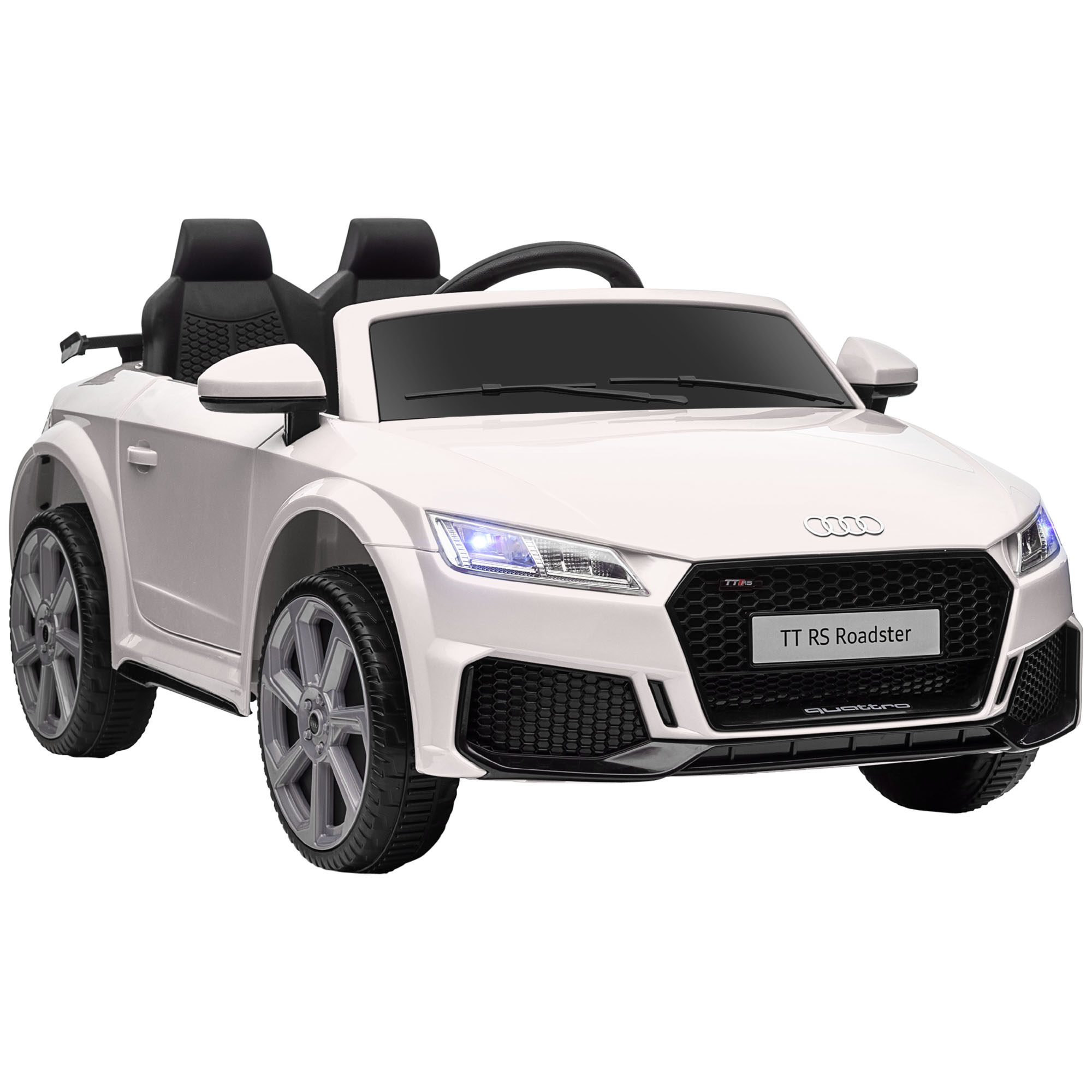 Kinder-Elektroauto Audi TT RS Roadster, 3 km/u, Afstandsbediening, LED, USB, Wit