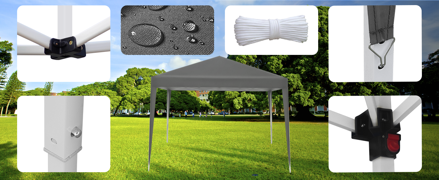 una tenda con tettoia