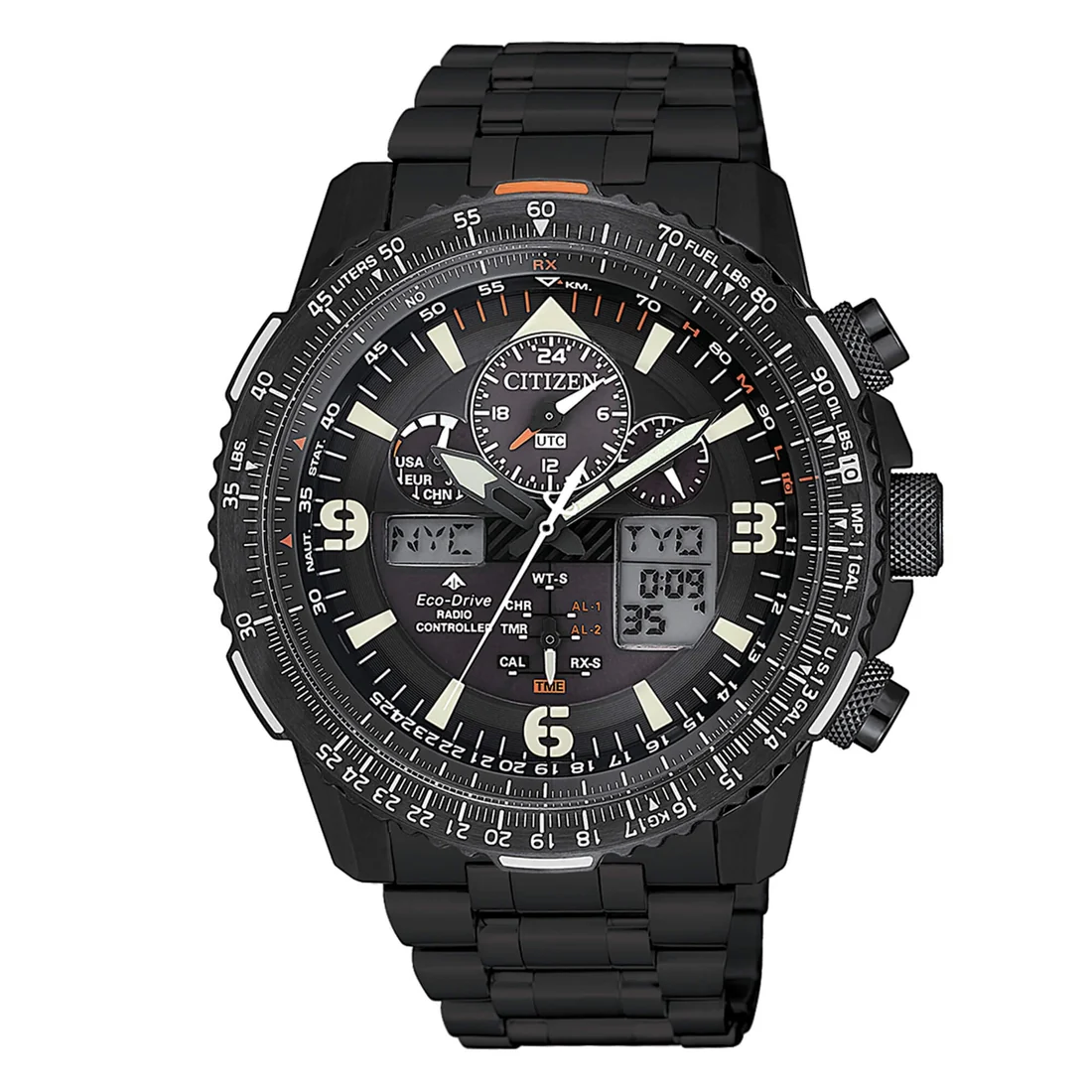 Orologio Citizen JY8085-81H Pilot Skyhawk Supertitanium IP nero