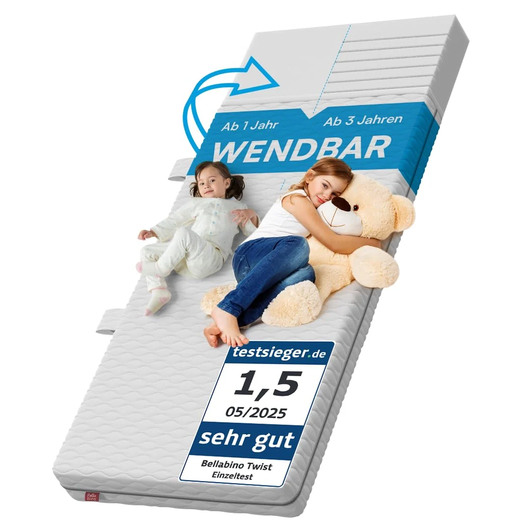 Bellabino Twist Kinder- und Jugendmatratze mit 7-Zonen-Kern