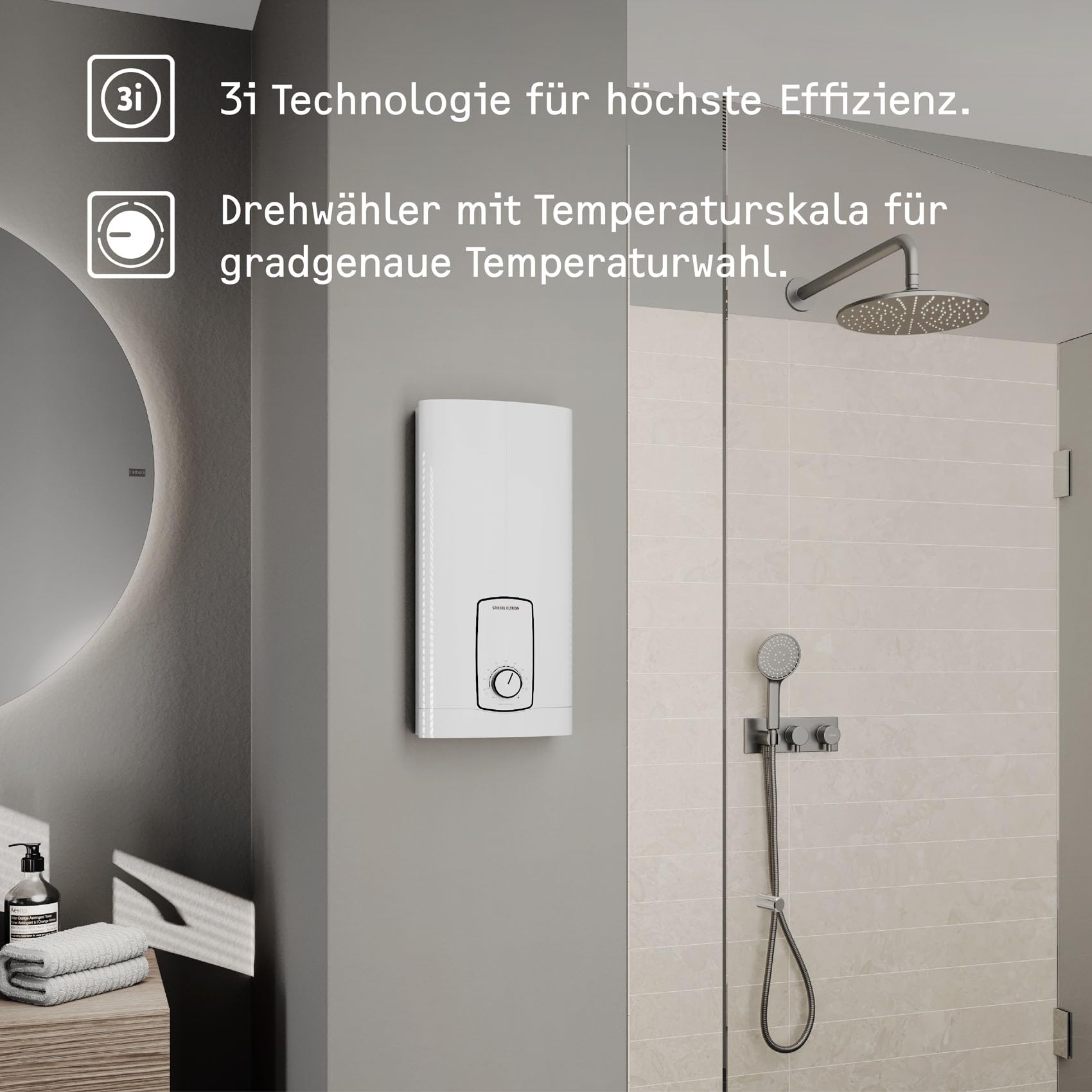 STIEBEL ELTRON DHB 18/21/24 ST Trend Durchlauferhitzer Made in Germany gradgenaue Temperaturwahl 3i VDE