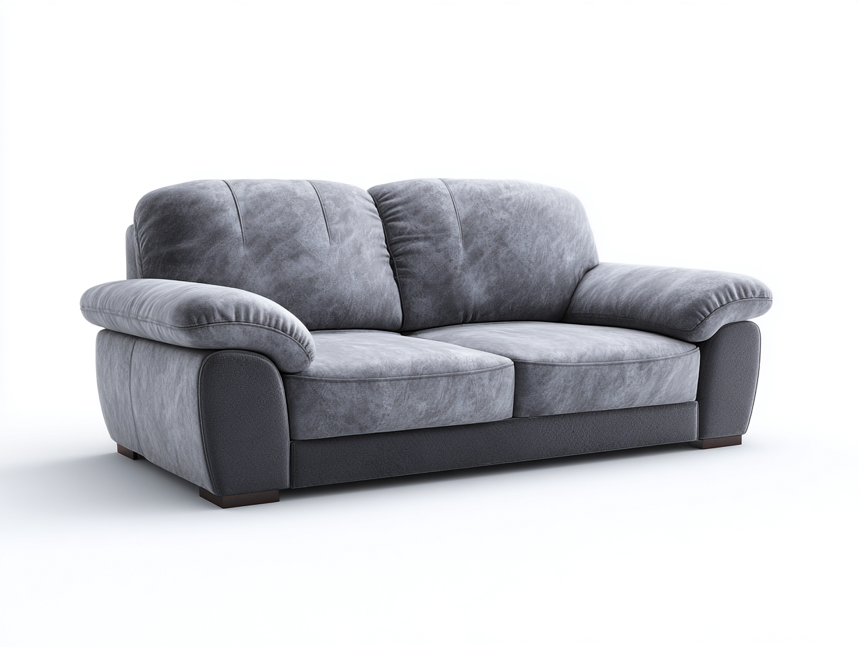 Zweisitzer Sofa Stoff 170x92x88 cm - Dunkelgrau - modernes Design geeignet für Wohnzimmer