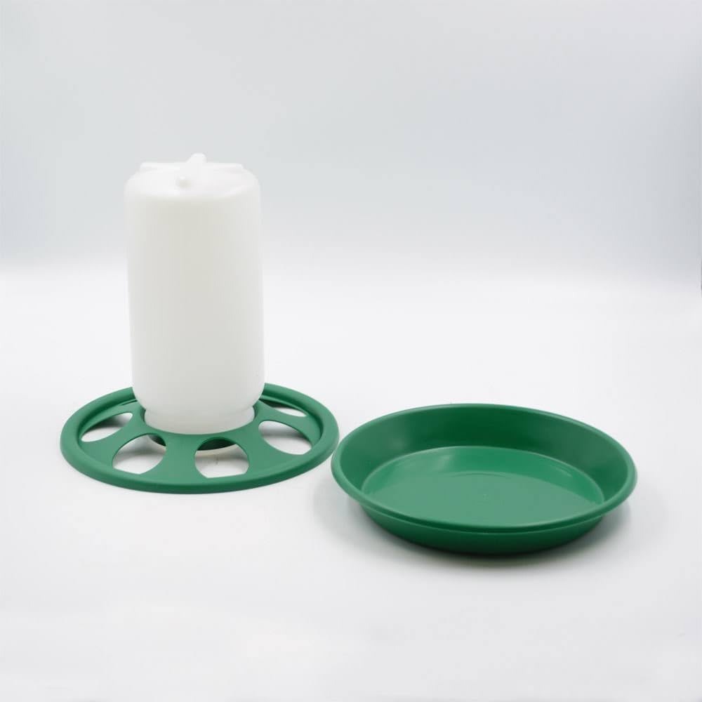 Mangiatoia per pulcini 1 Kg e Abbeveratoio per pulcini 1,5 L - in Plastica Trasparente Resistente – Piedini rimovibili - Mangiatoia per galline e Abbeveratoio per galline chiocce e quaglie