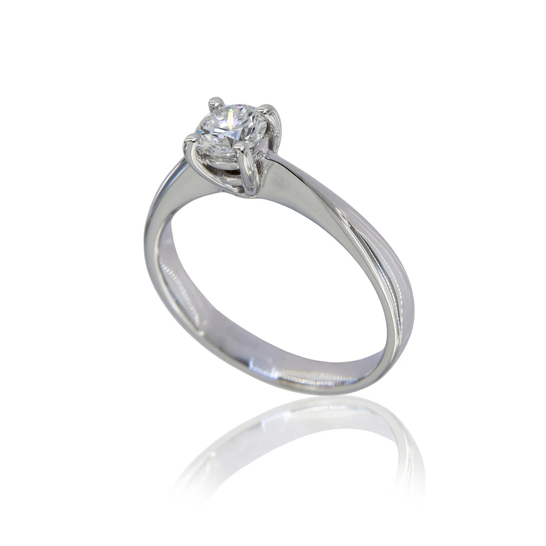 Solitario a griff brillante ct 0,50 colore F purezza VS1 certificato IGI