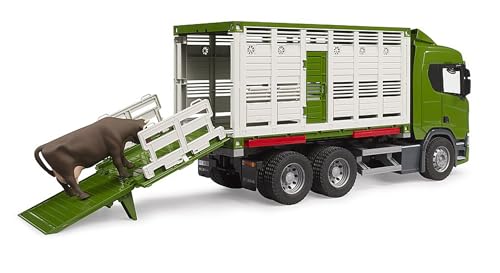 bruder 03548   Scania Super 560R camion per il bestiame con 1 bestiame, Veicoli, Camion, Rimorchio per il bestiame, Giocattoli 4  anni : Giochi e giocattoli