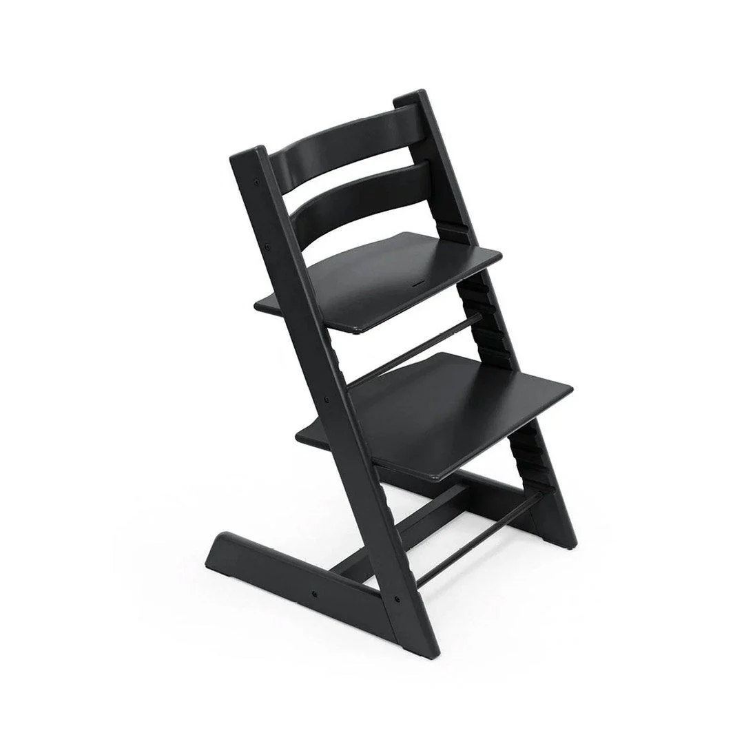 Seggiolone Stokke Tripp Trapp – Sedia per bambini regolabile in altezza e che cresce con il bambino, in nero, ergonomica