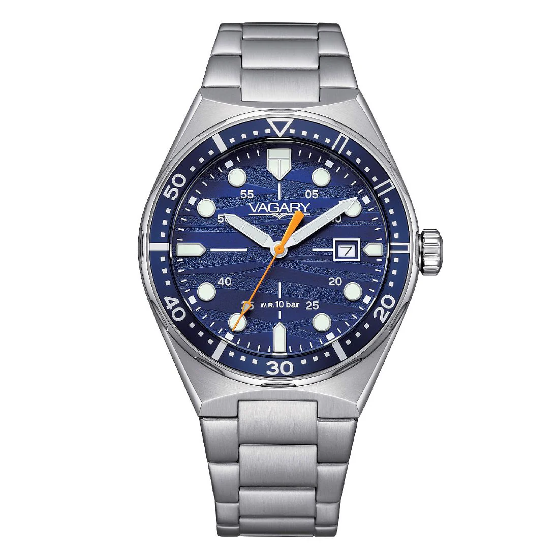 Orologio Vagary Aqua39 quadrante blu in acciaio IB9-514-71