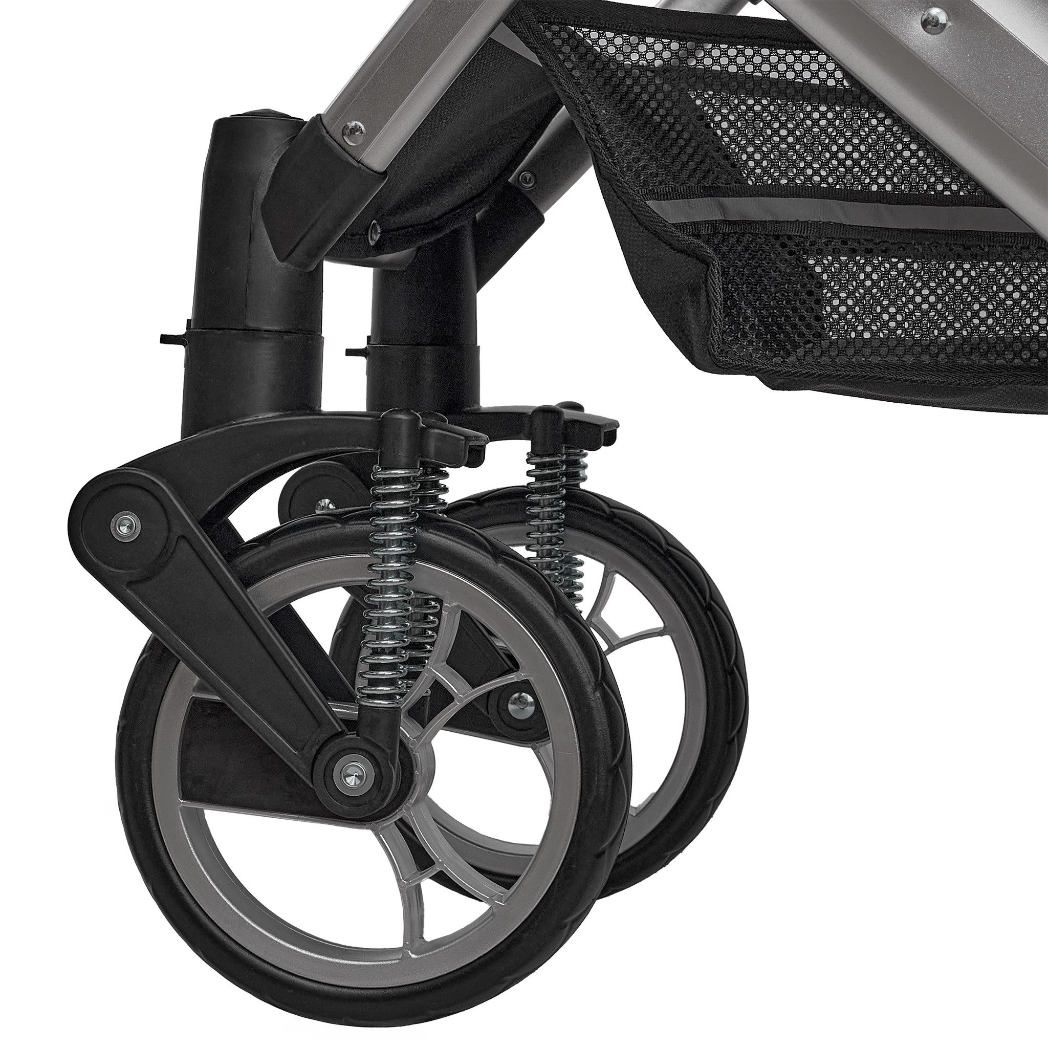 Kombi-Kinderwagen EXQUISE 2.0 Kinderwagen 3-in-1 SCHWARZ/SILBER BUGGY, AUTO-BABYSCHALE