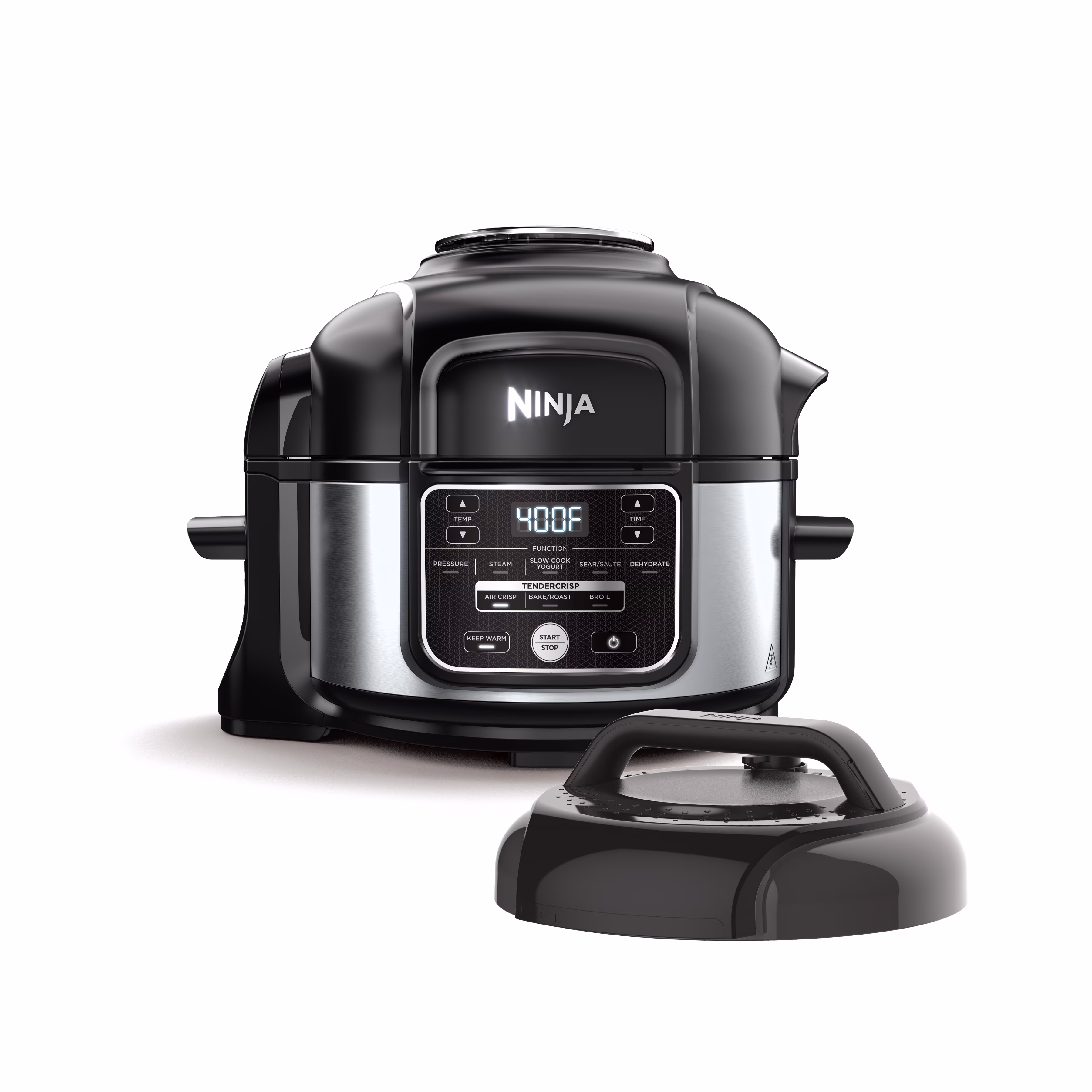 Ninja Foodi 10-in-1 5 Qt Pressure Cooker, Steamer, Bake, Broil, Dehydrate, Air Fryer, Non-Stick, FD101 Stainless Steel