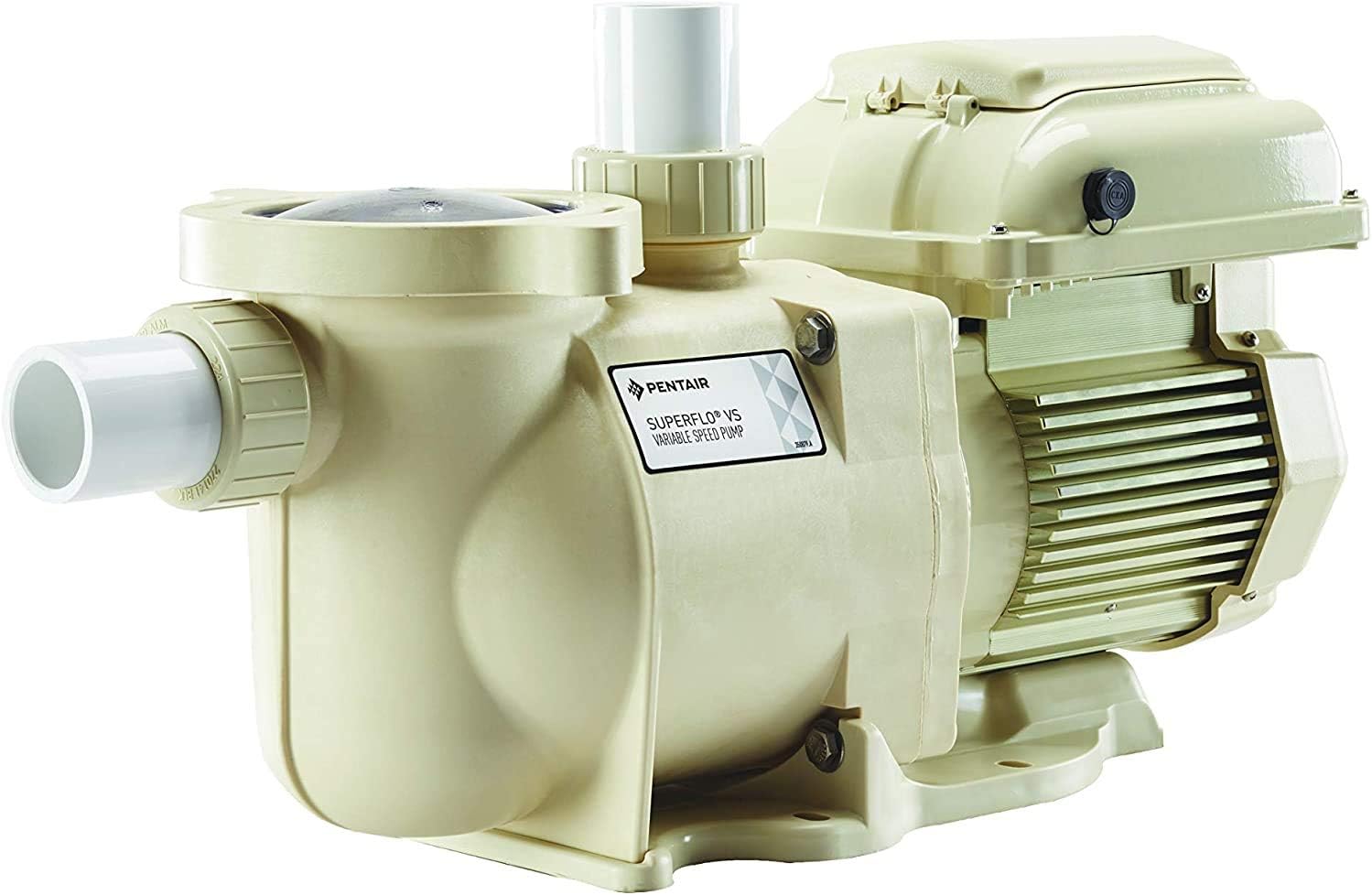 Pentair EC 342001 SuperFlo VS Variable Speed Pool Pump, 1 1/2 Horsepower, 115/208 230 Volt, 1 Phase &ndash; Energy Star Certified, Almond