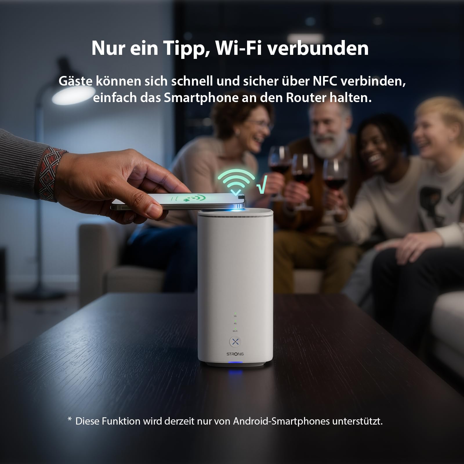 5G-Mobilfunkrouter AIRHOME1501 mit SIM-Kartensteckplatz WiFi 7 BE3600 Dualband bis zu 3,2 Gbit/s WAN Backup NFC WPA3