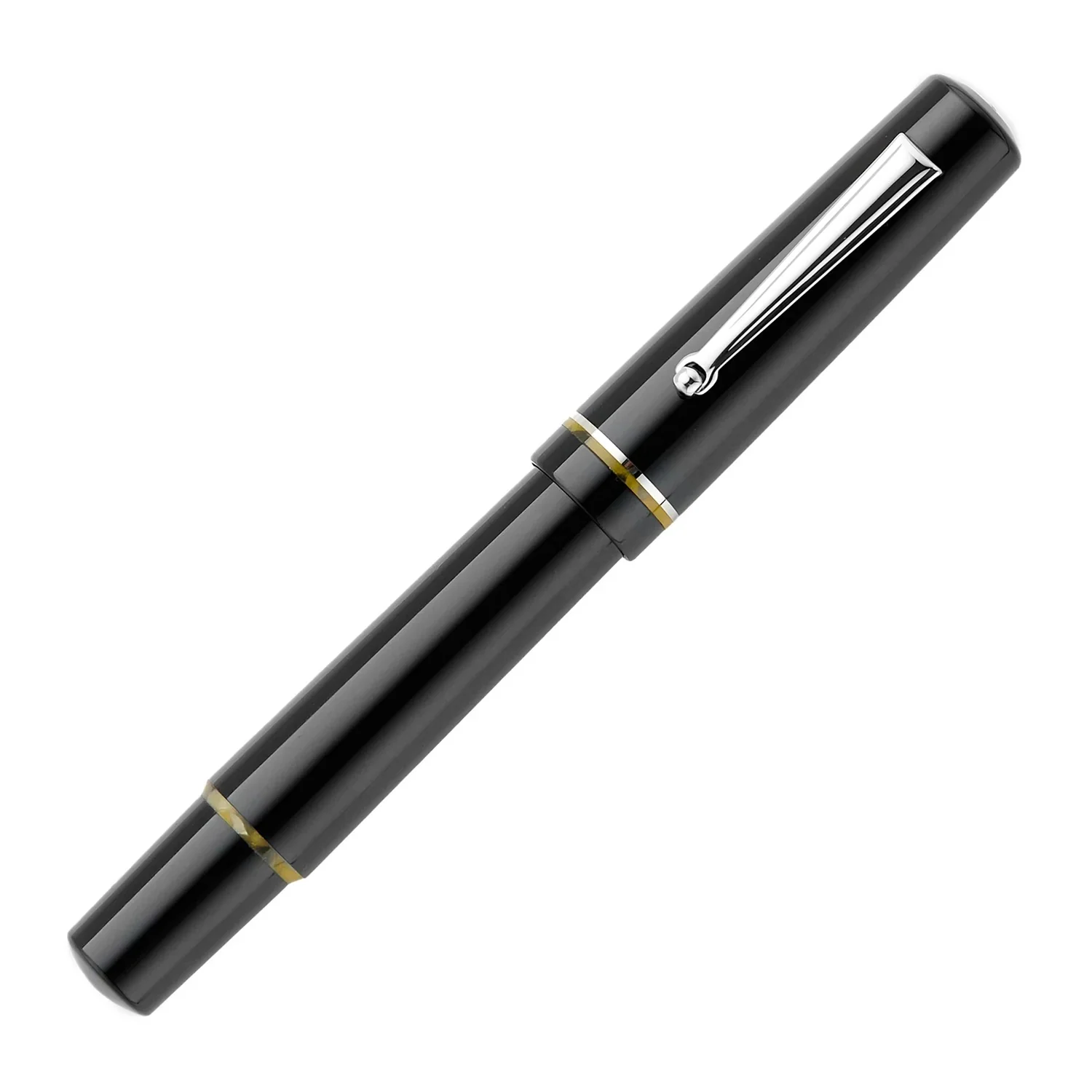 Delta Spaccanapoli Fountain pen - D'Angio (Black) with Silver Trim