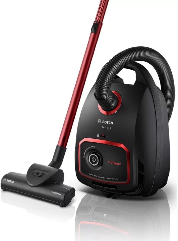 Bosch Aspirapolvere a traino con sacco, 850 Watt, Filtro HEPA BGL6POW1 Serie 6